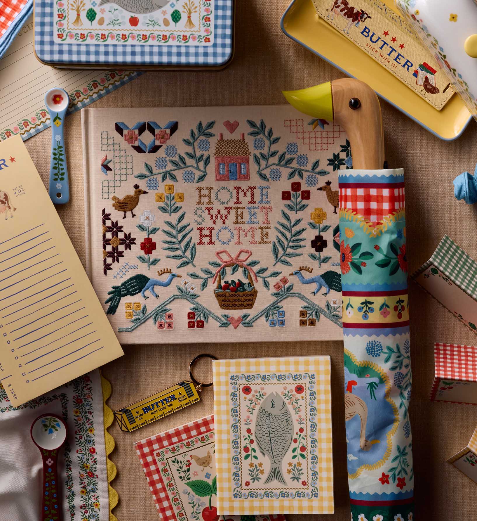 Embroidered Guest Book - Home Sweet Home