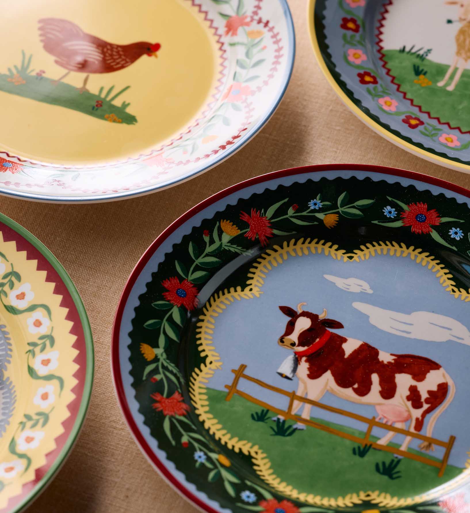 Porcelain Dessert Plate Set - Home Sweet Home