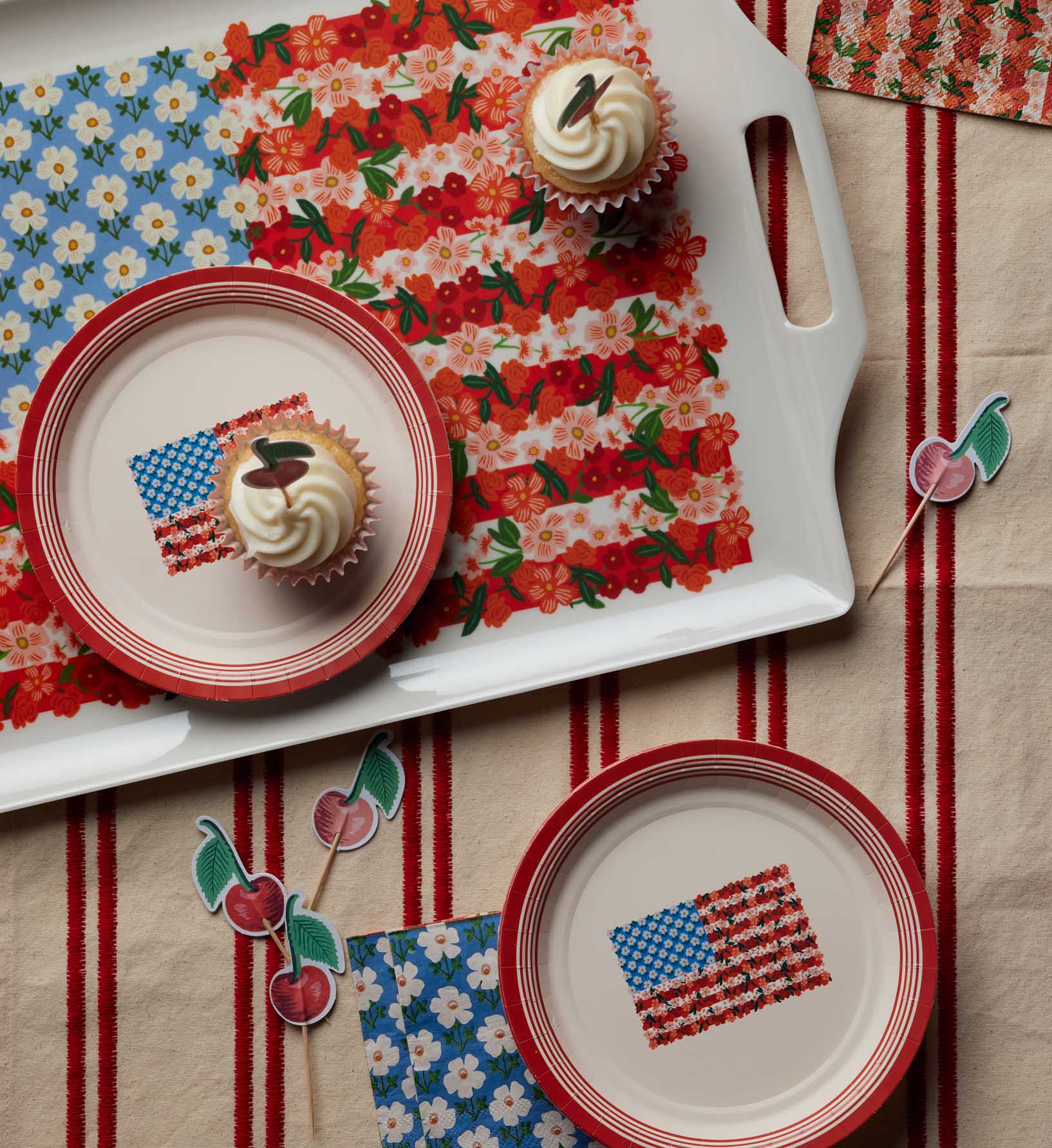 Americana Floral Melamine Serving Platter | Rifle Paper Co.