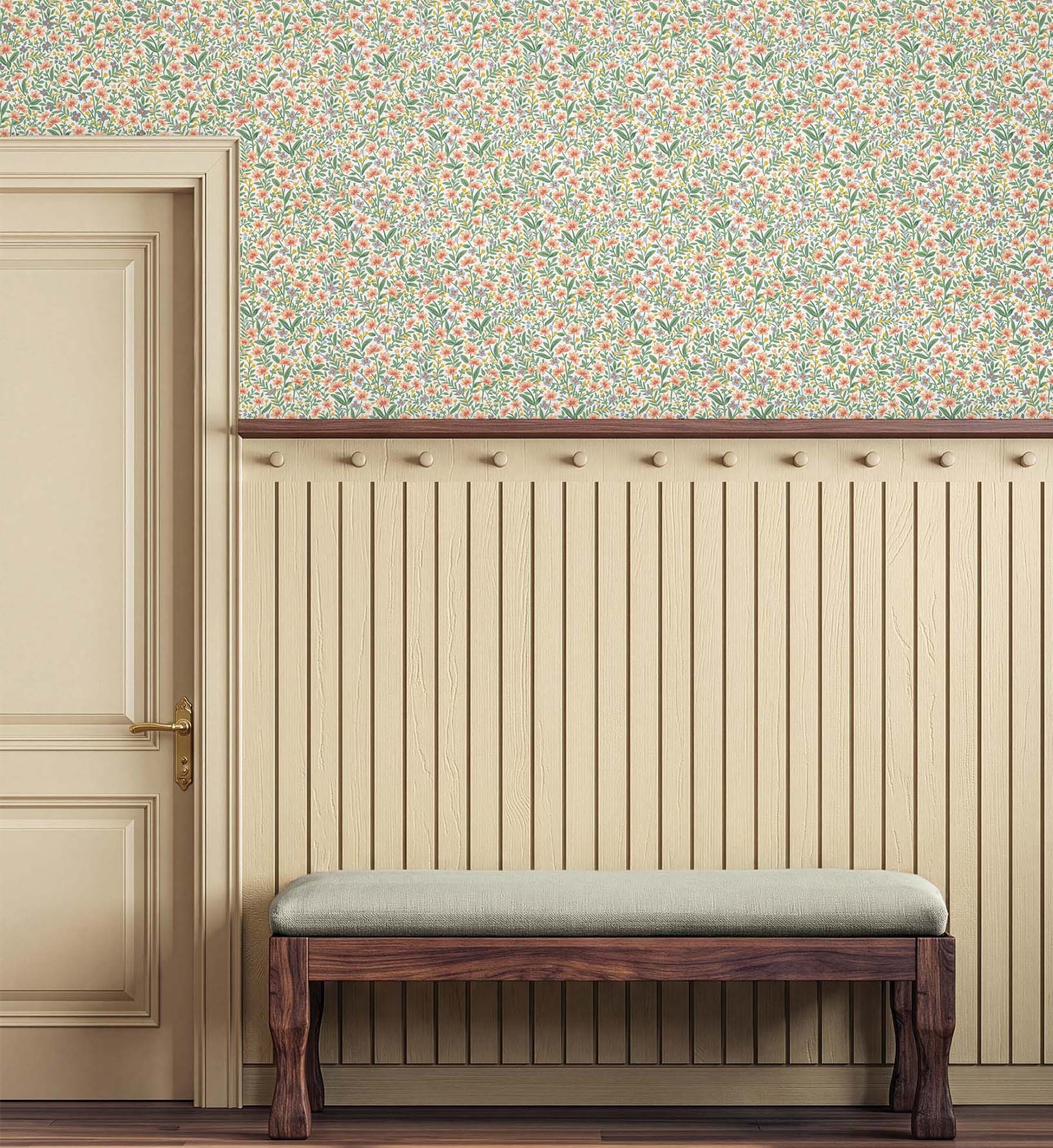Sylvie Wallpaper - Rose Multi