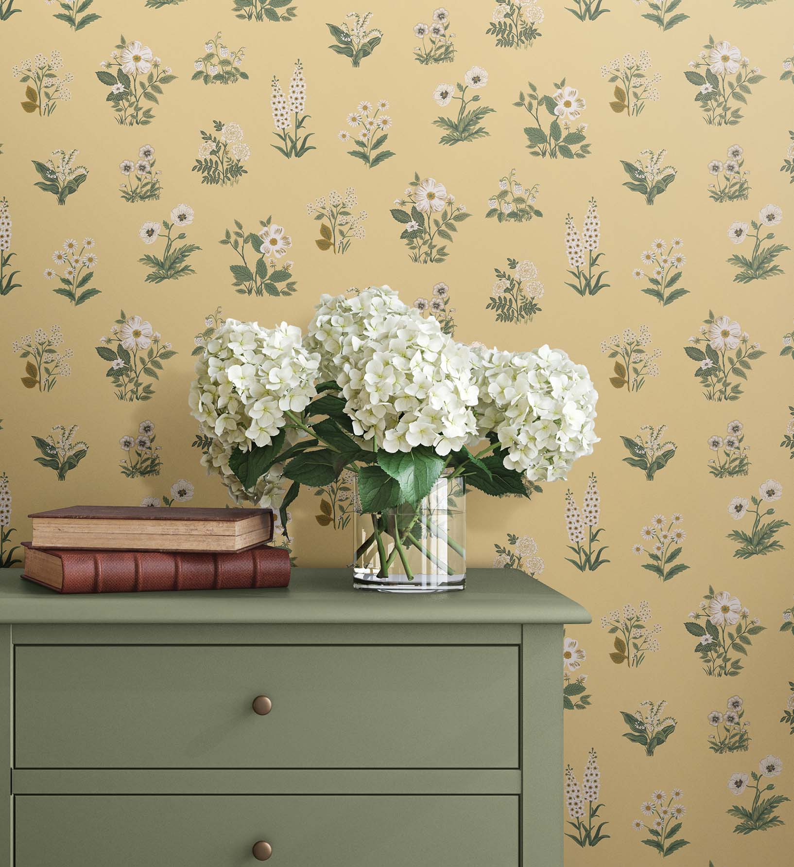 Botanical Wallpaper - Gold