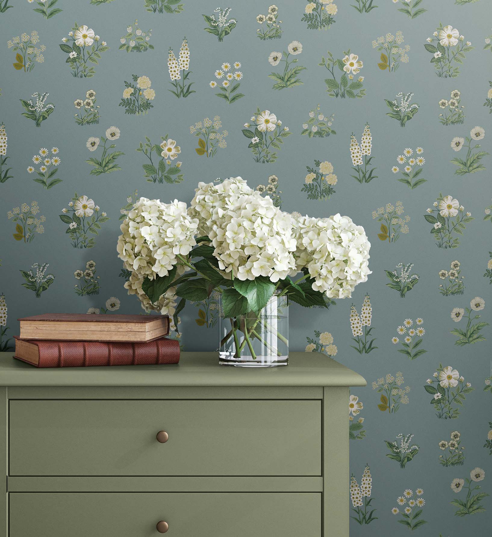 Botanical Wallpaper - Slate