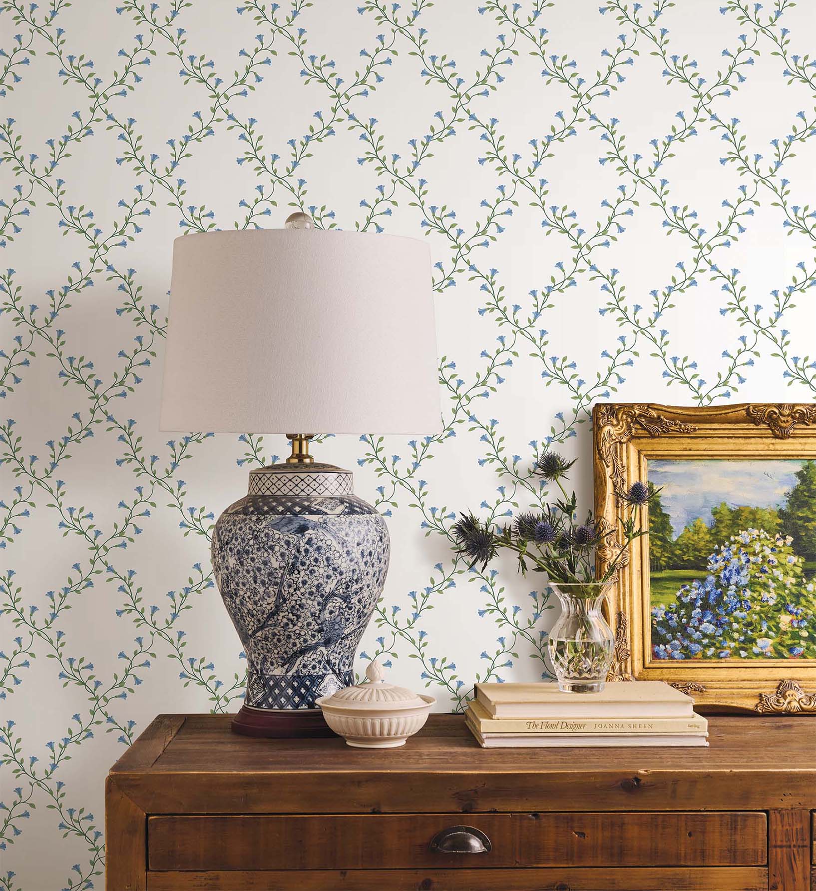 Bellflower Wallpaper - White