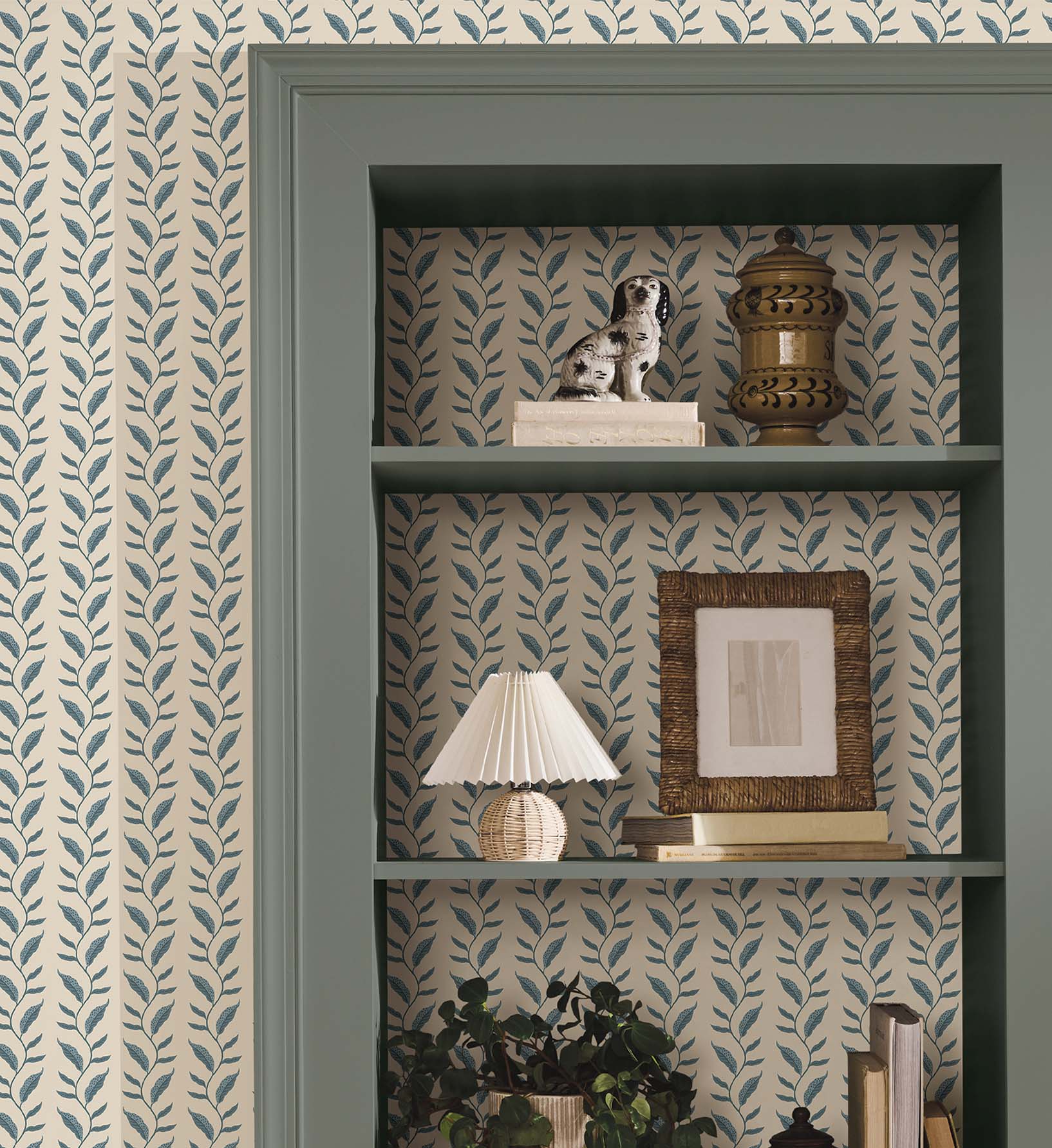 Seagrass Wallpaper - Emerald & Linen