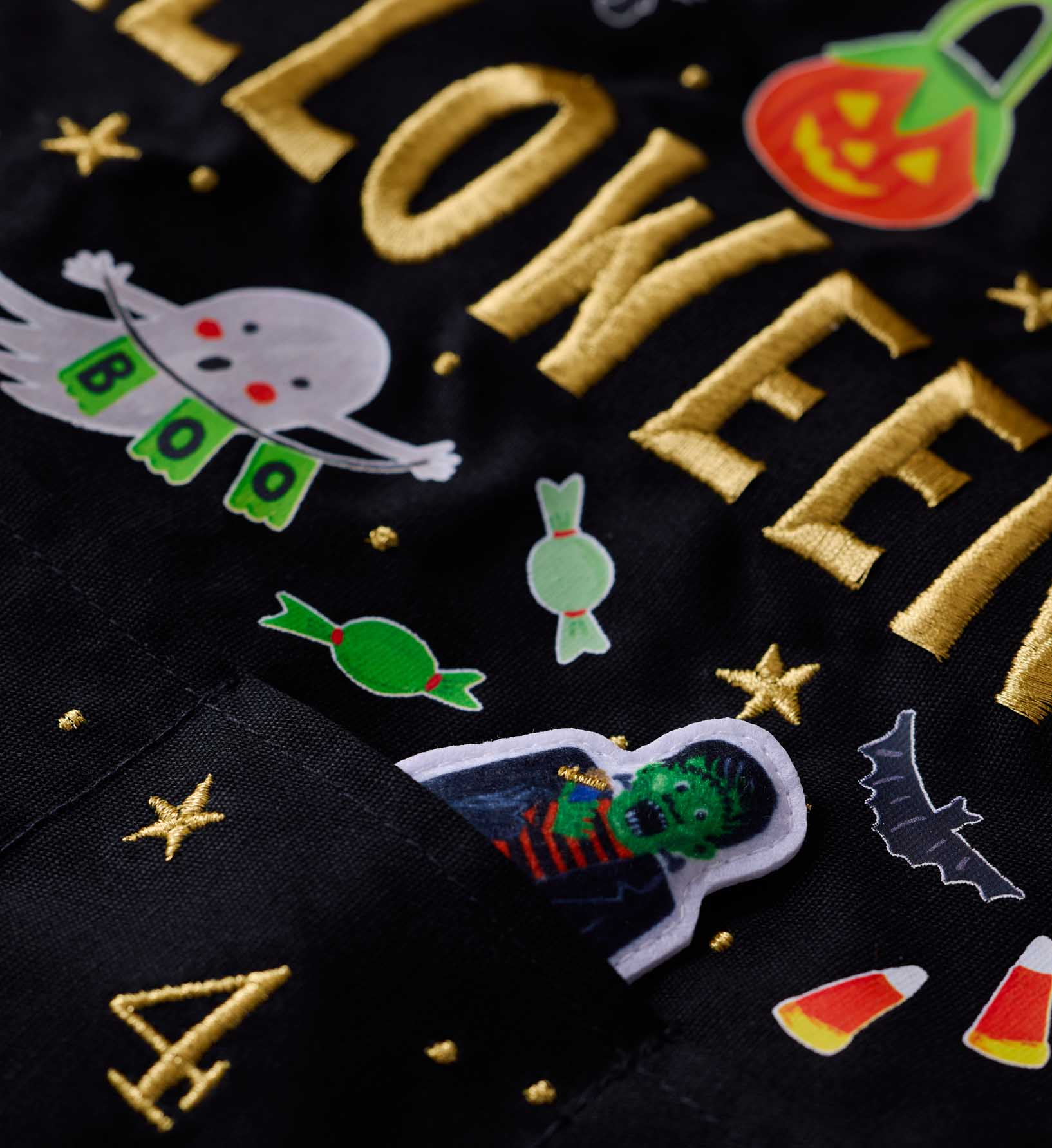 Embroidered Hanging Countdown Calendar - Halloween Parade