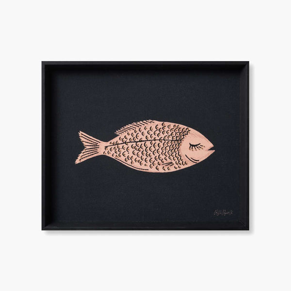 (直筆サイン入り) Fish coup d'etat 勇気のない魚たち 美品 It's Fishy Framed Textile Wall Art | Rifle Paper Co.