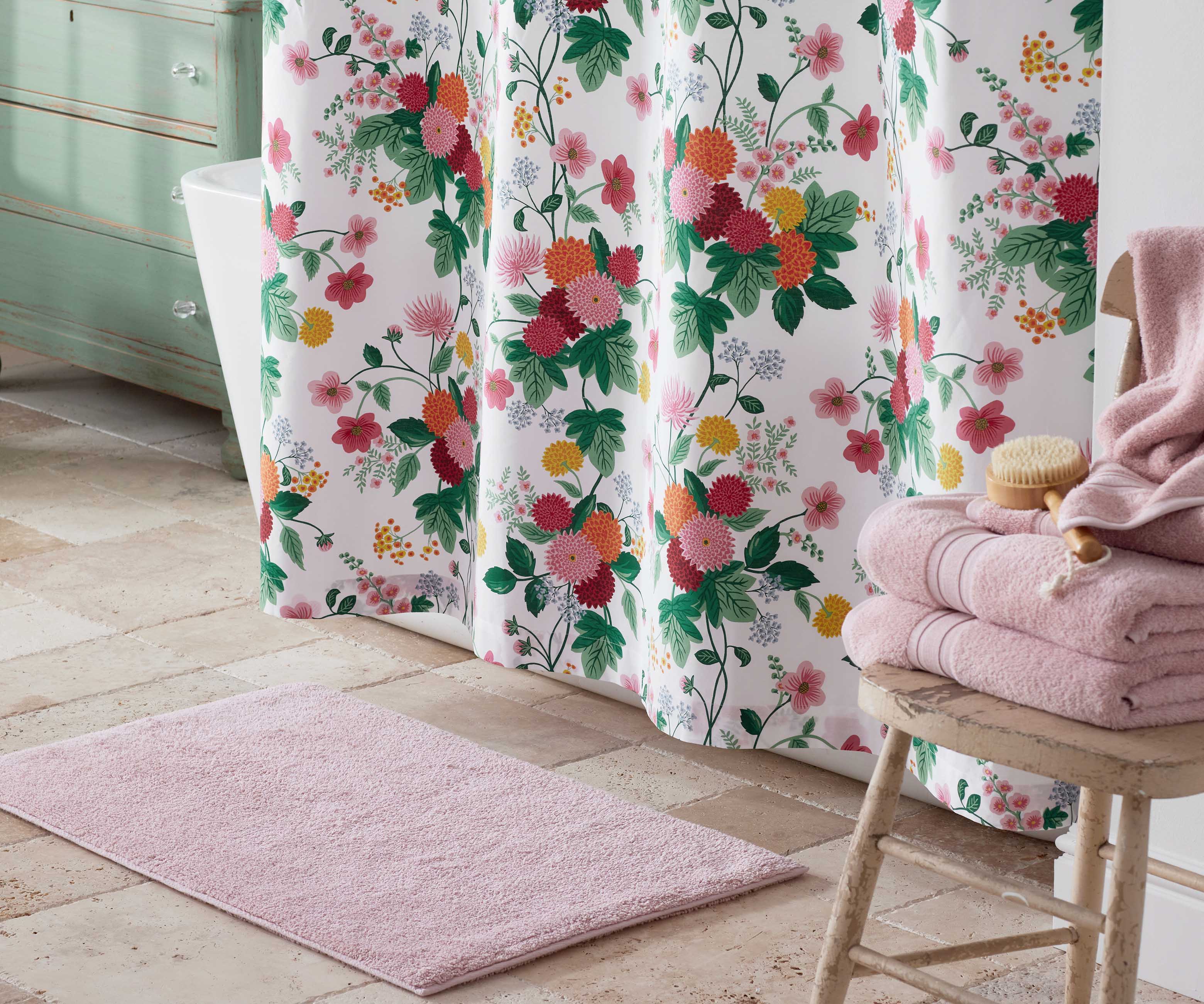 Percale Shower Curtain - Dahlia