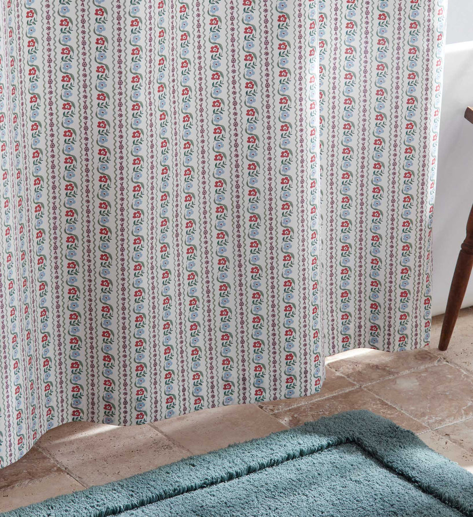 Delphine Percale Shower Curtain | Rifle Paper Co.