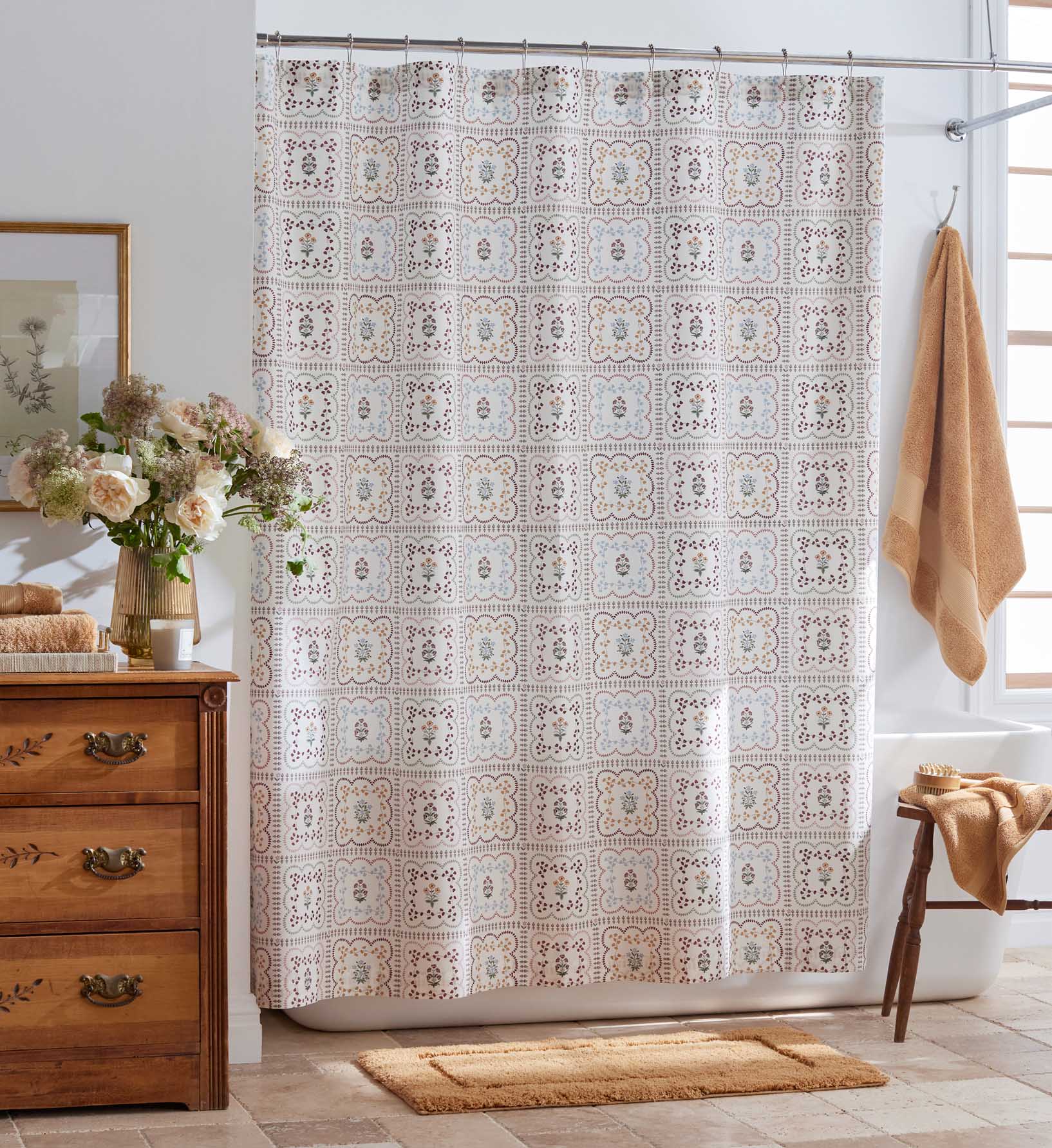 Percale Shower Curtain - Lottie