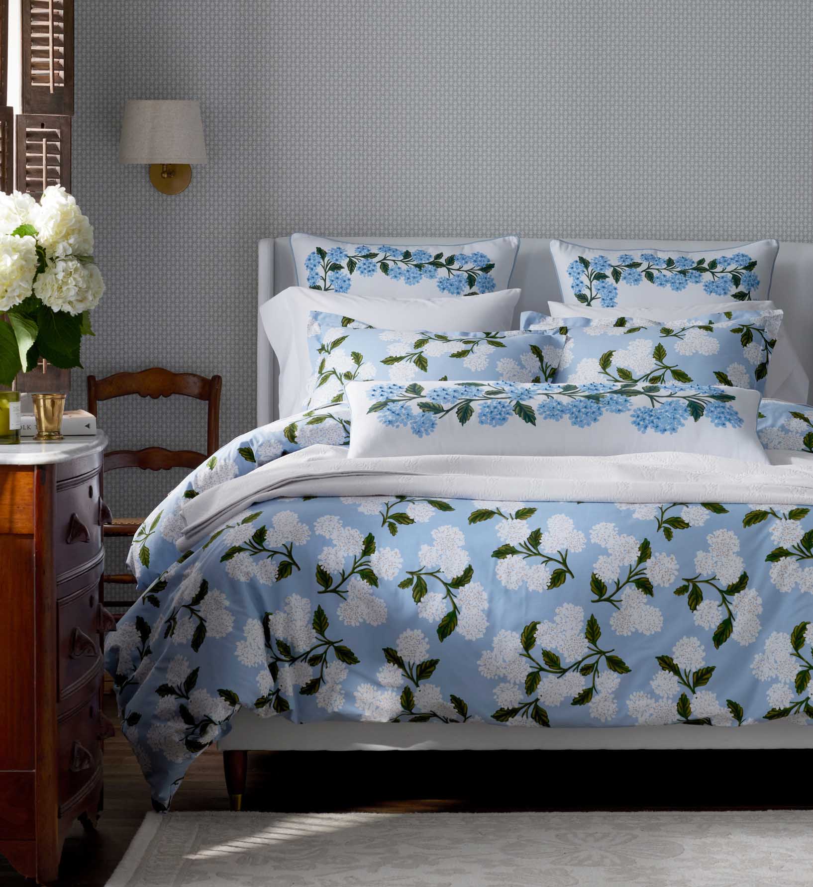 Percale Comforter - Hydrangea