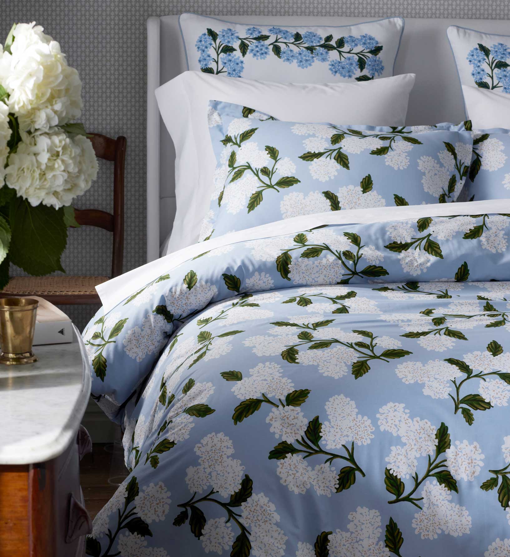 Percale Comforter - Hydrangea