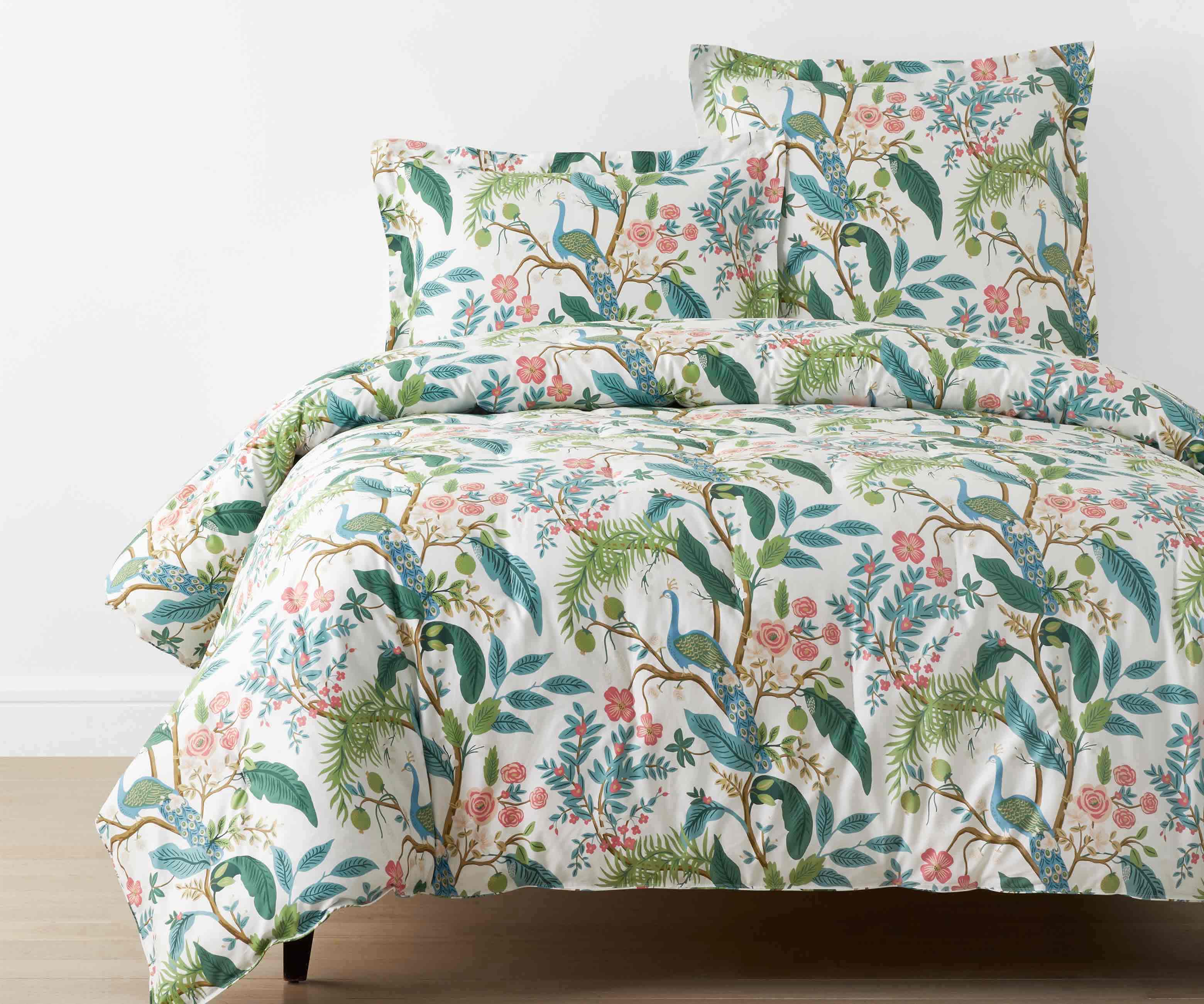 Sateen Comforter - Peacock White
