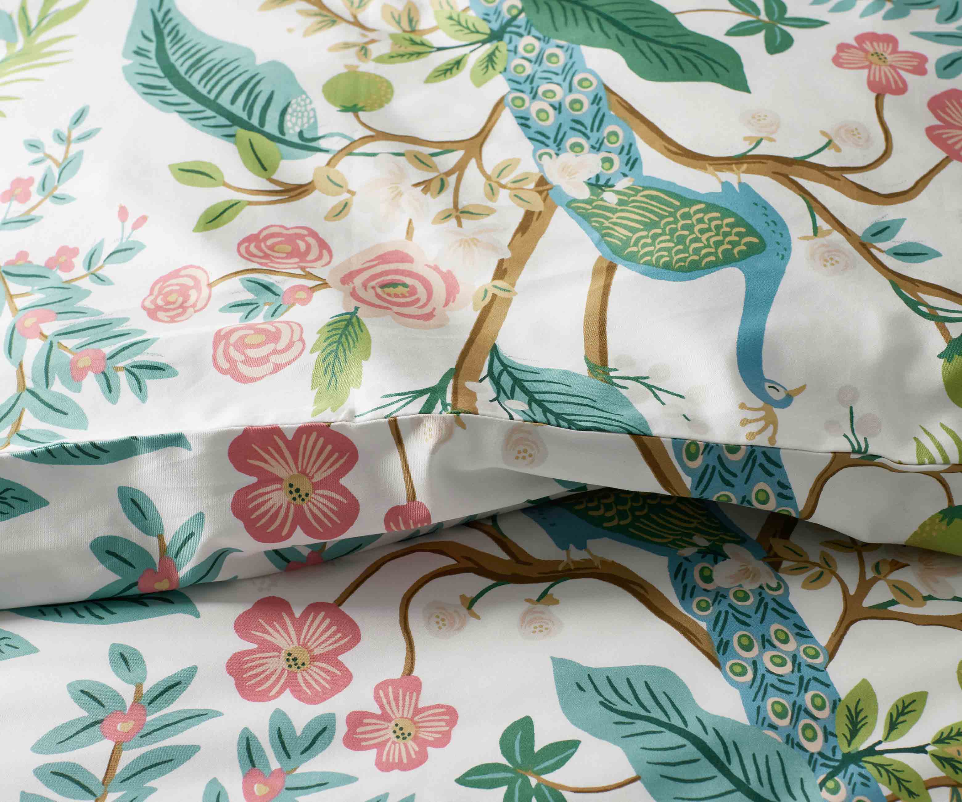 Sateen Comforter - Peacock White