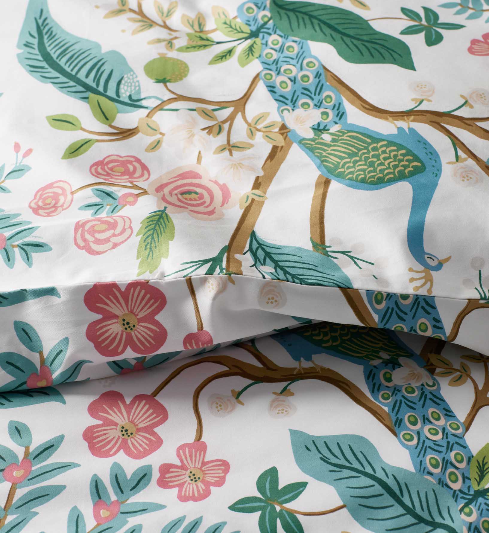 Sateen Comforter - Peacock White