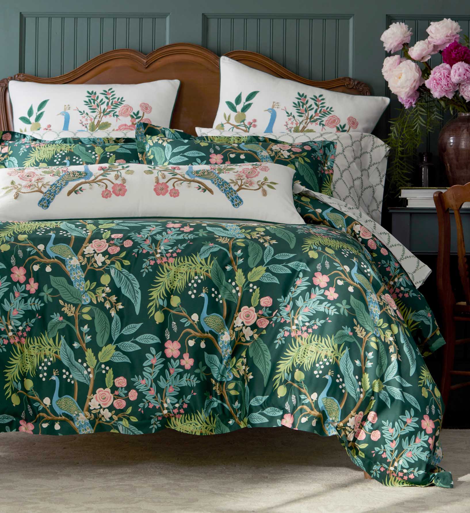 Sateen Comforter - Peacock Emerald