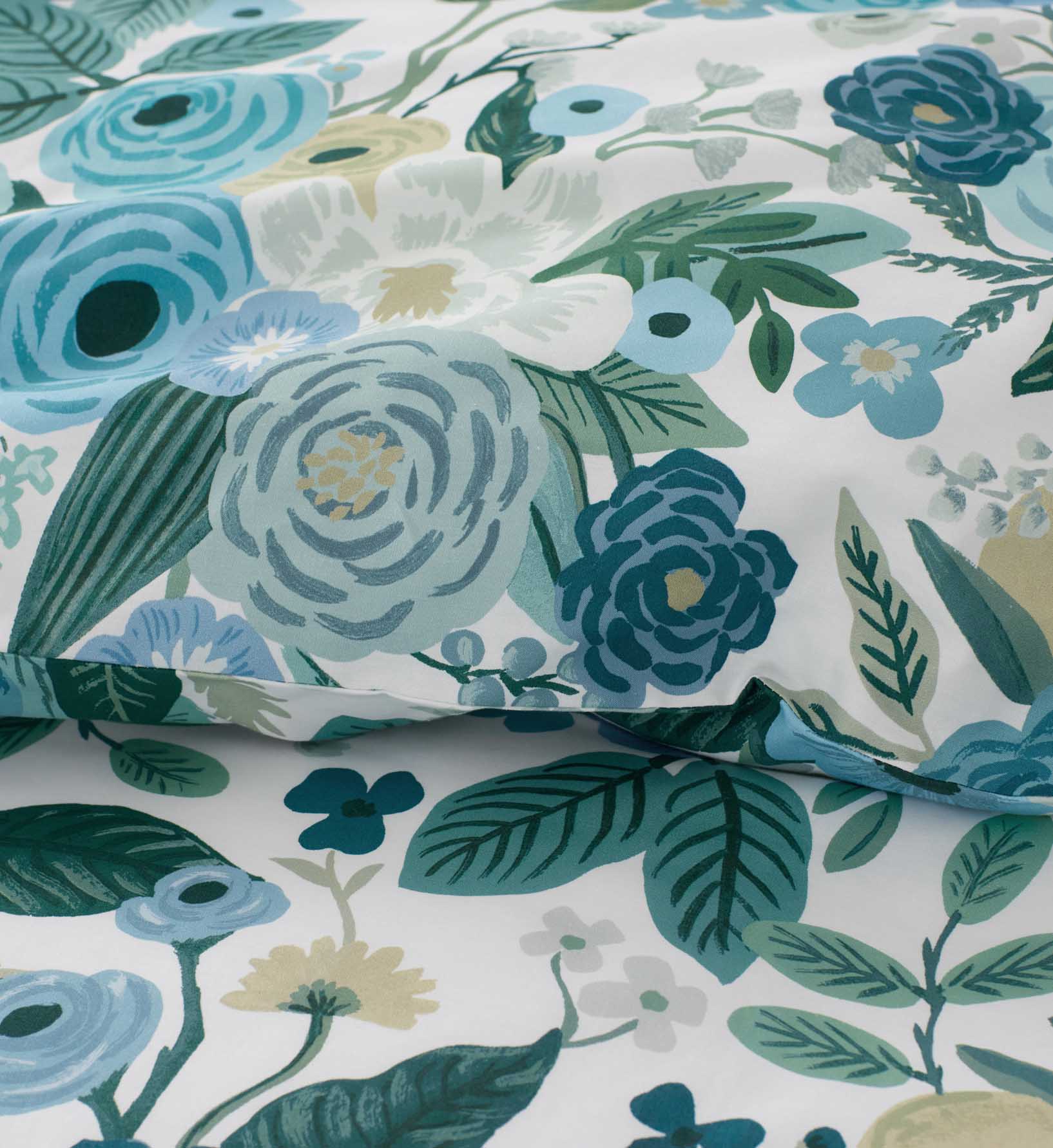 Percale Comforter - Garden Party Blue