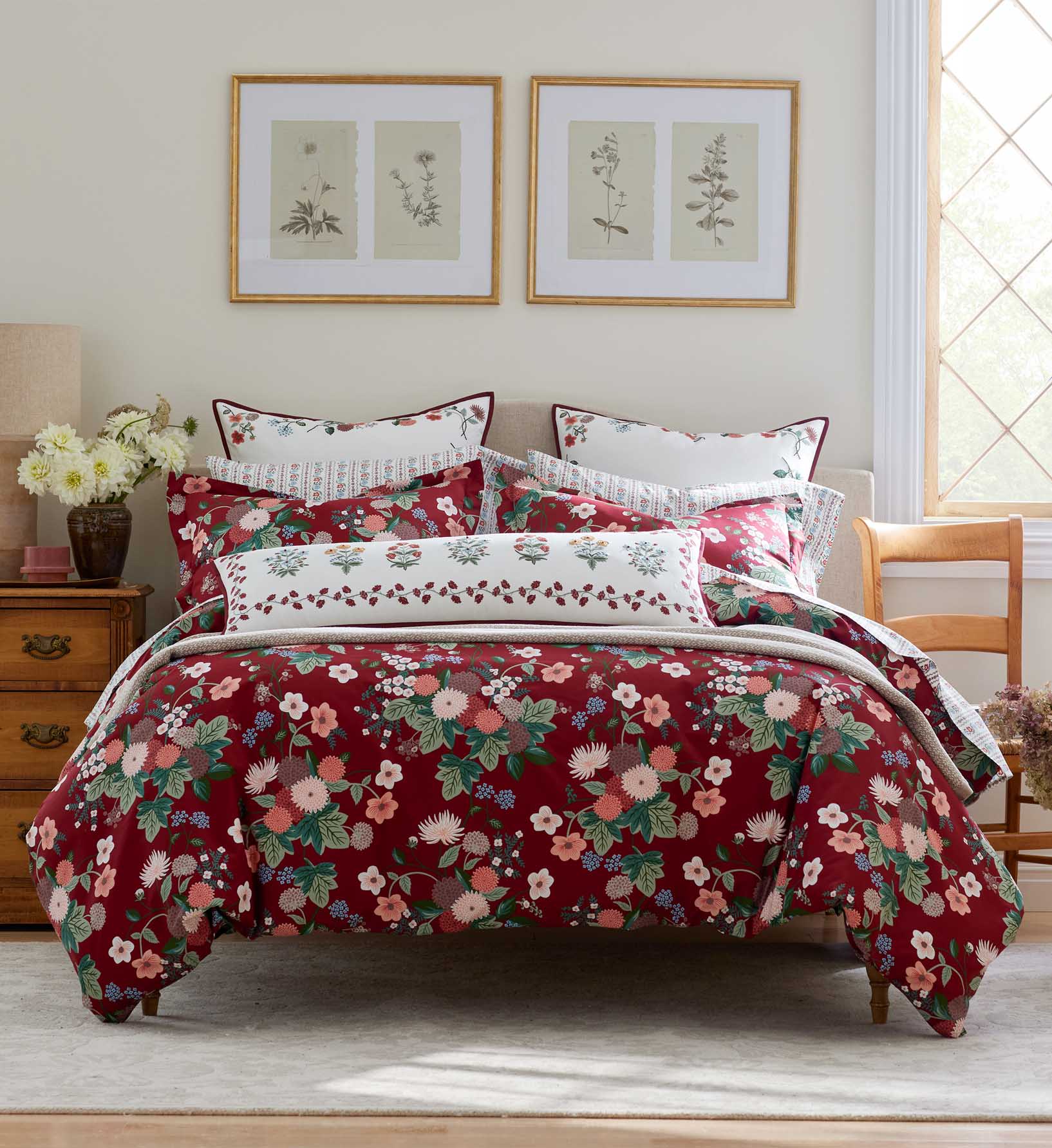Percale Comforter - Dahlia Merlot