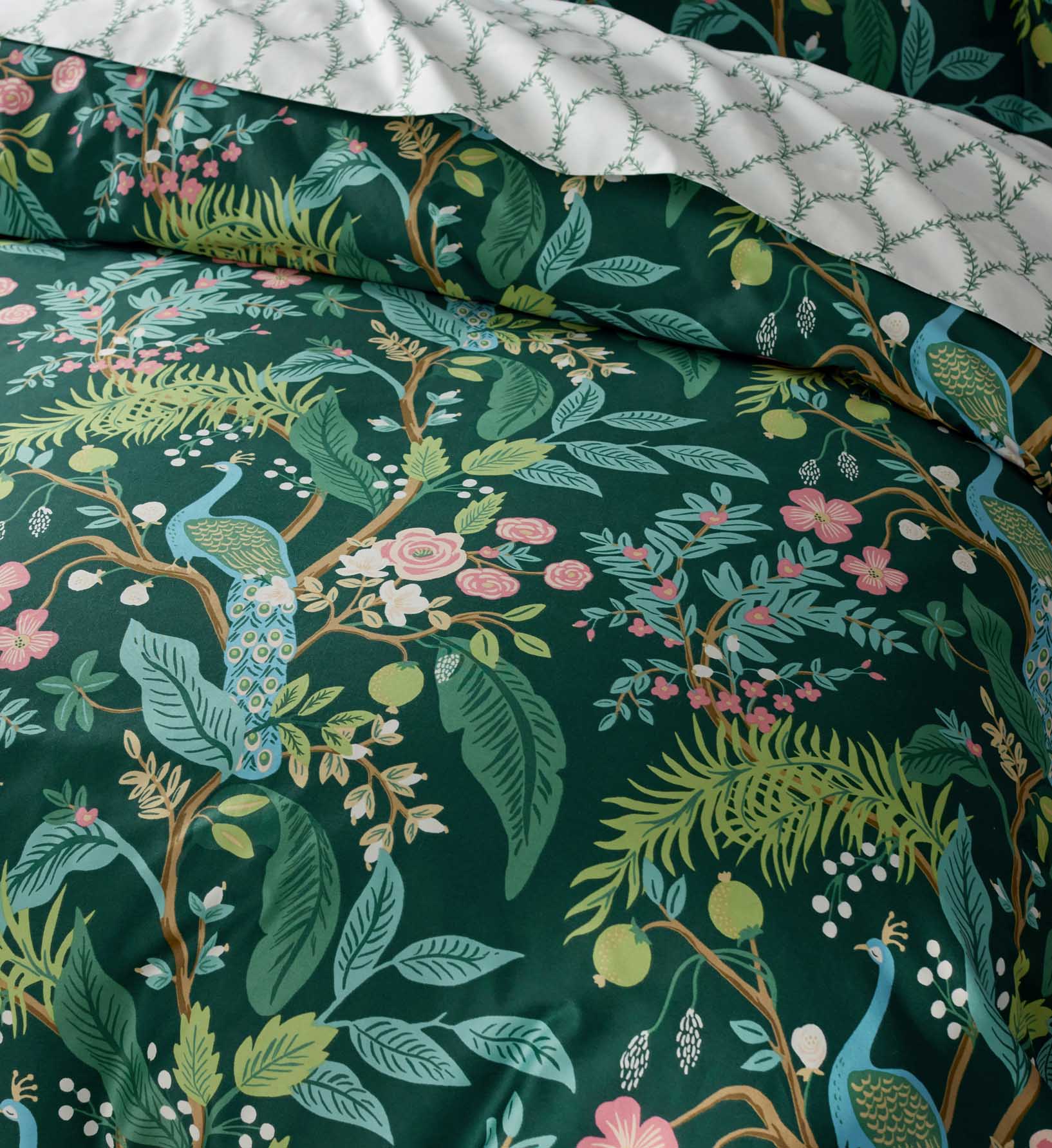 Sateen Duvet Cover - Peacock Emerald