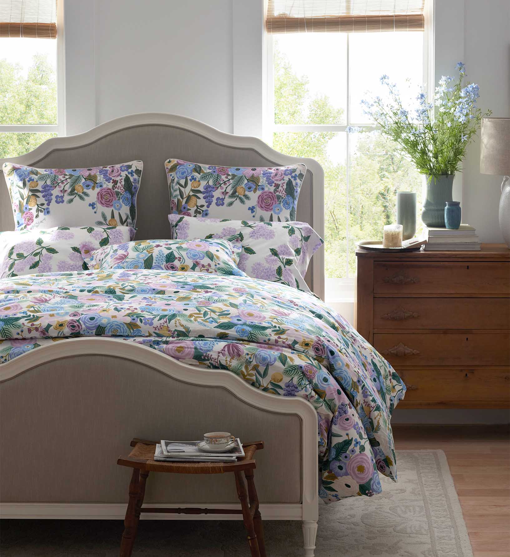 Percale Duvet Cover - Garden Party Lilac