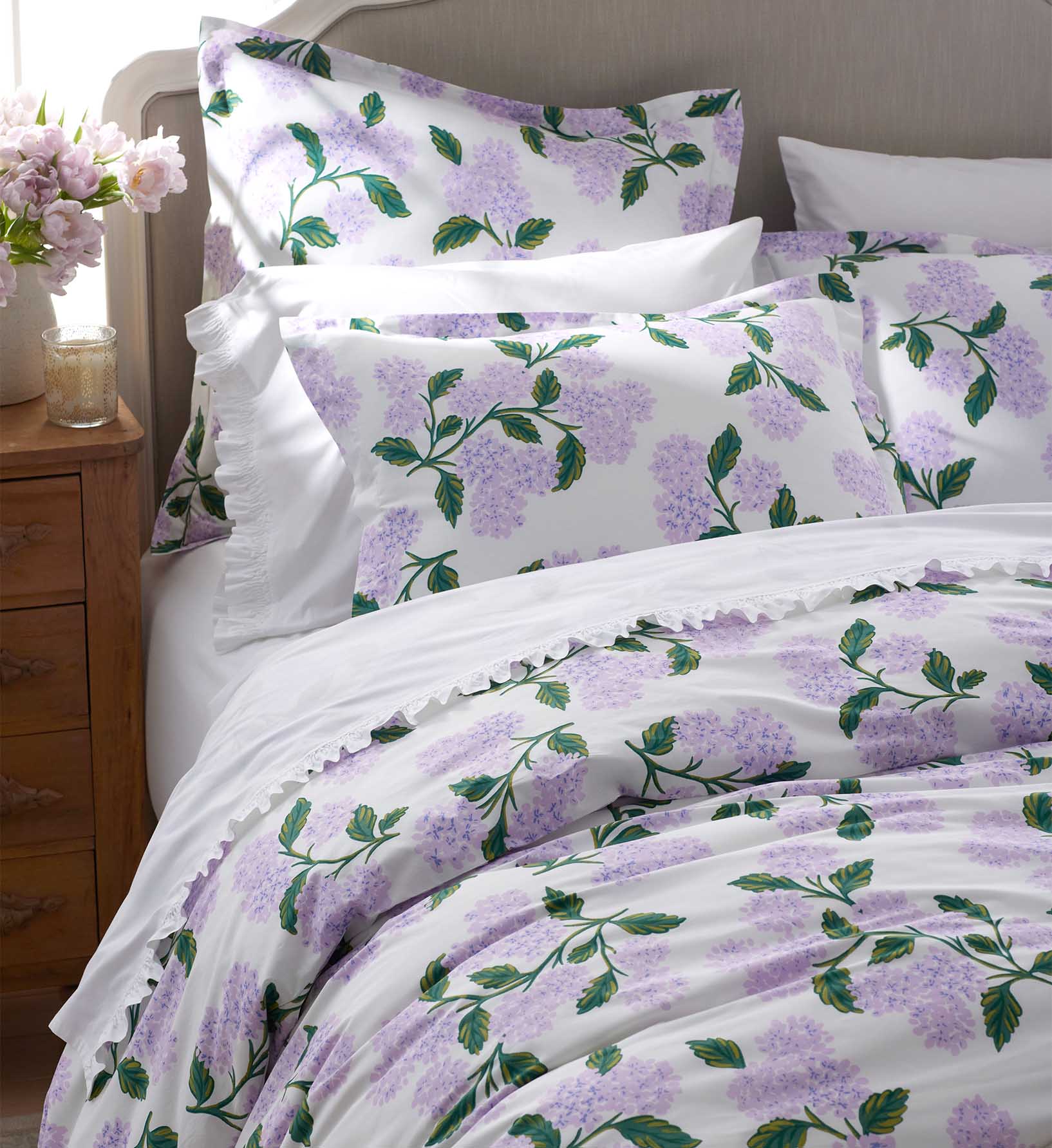 Percale Duvet Cover - Hydrangea Lilac
