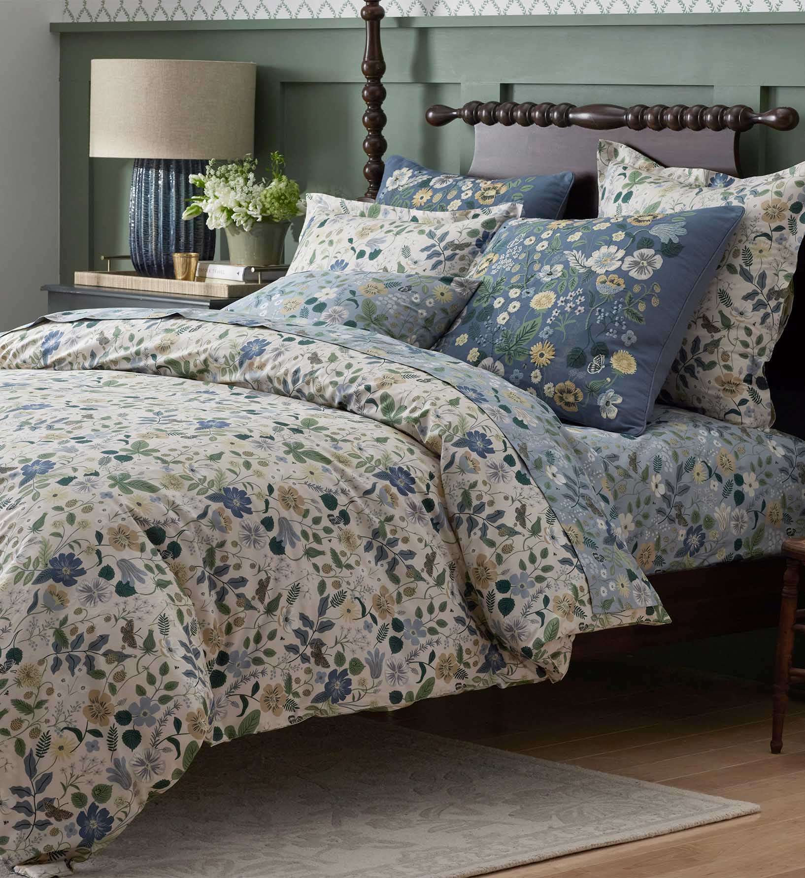 Percale Duvet Cover - Strawberry Fields Beige