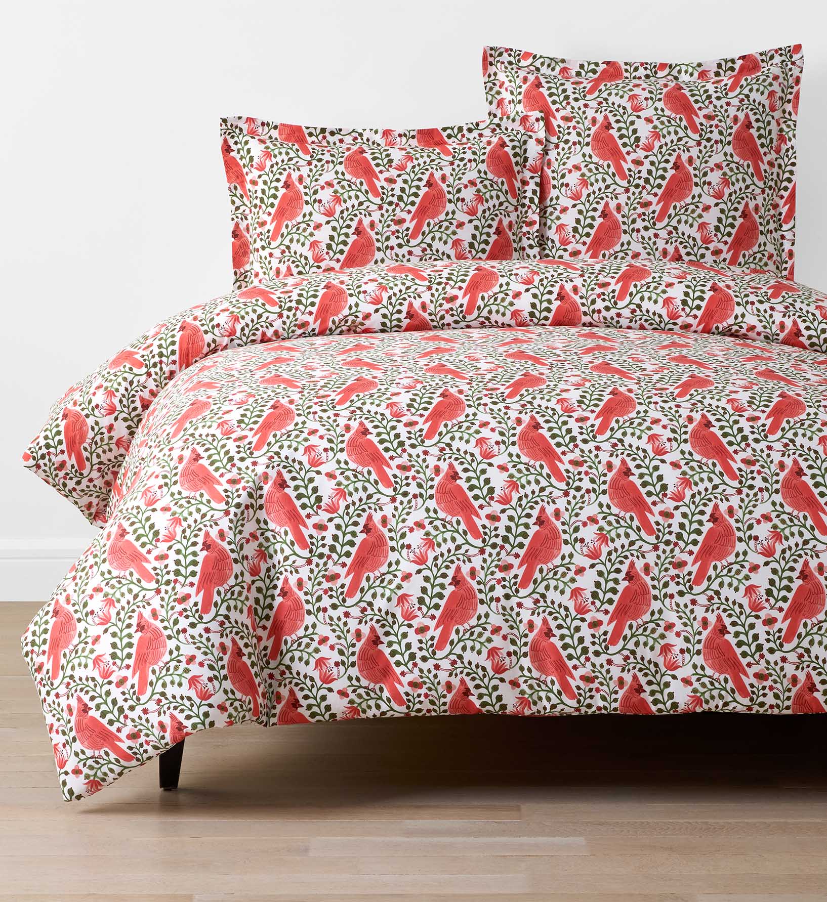 Percale Duvet Cover - Cardinals