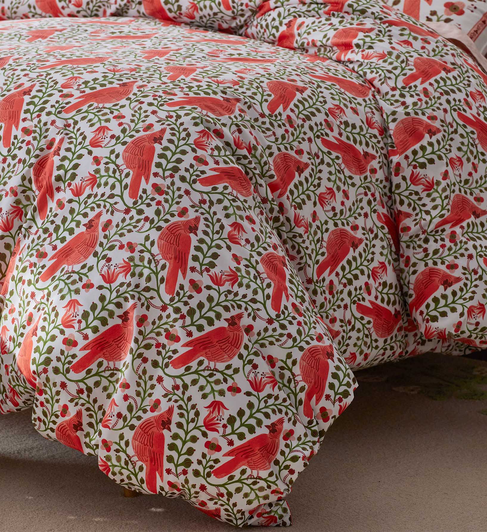 Percale Comforter - Cardinals