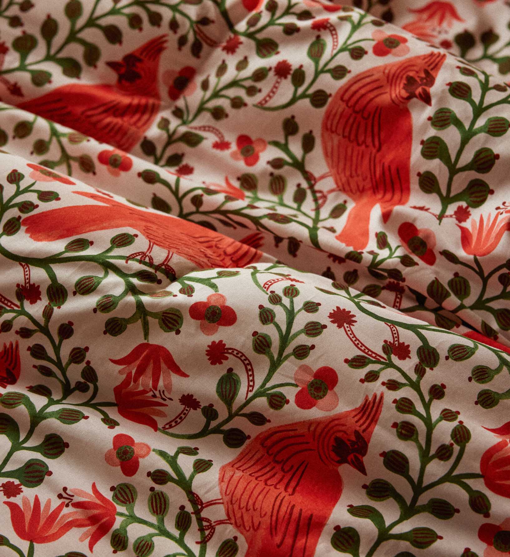 Percale Comforter - Cardinals