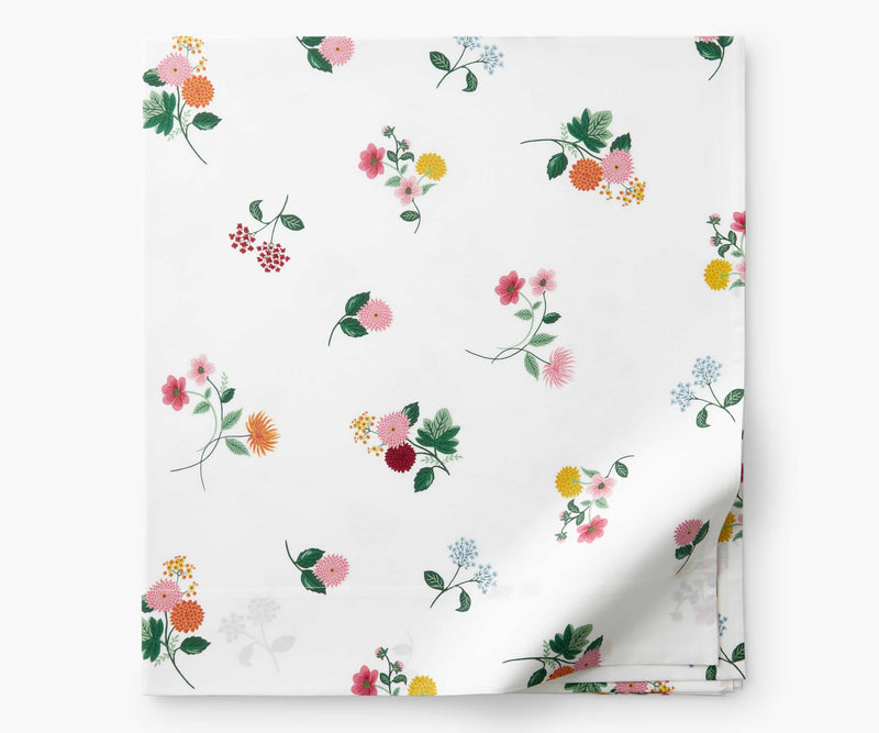 Ditsy Dahlia - Percale Flat Sheet