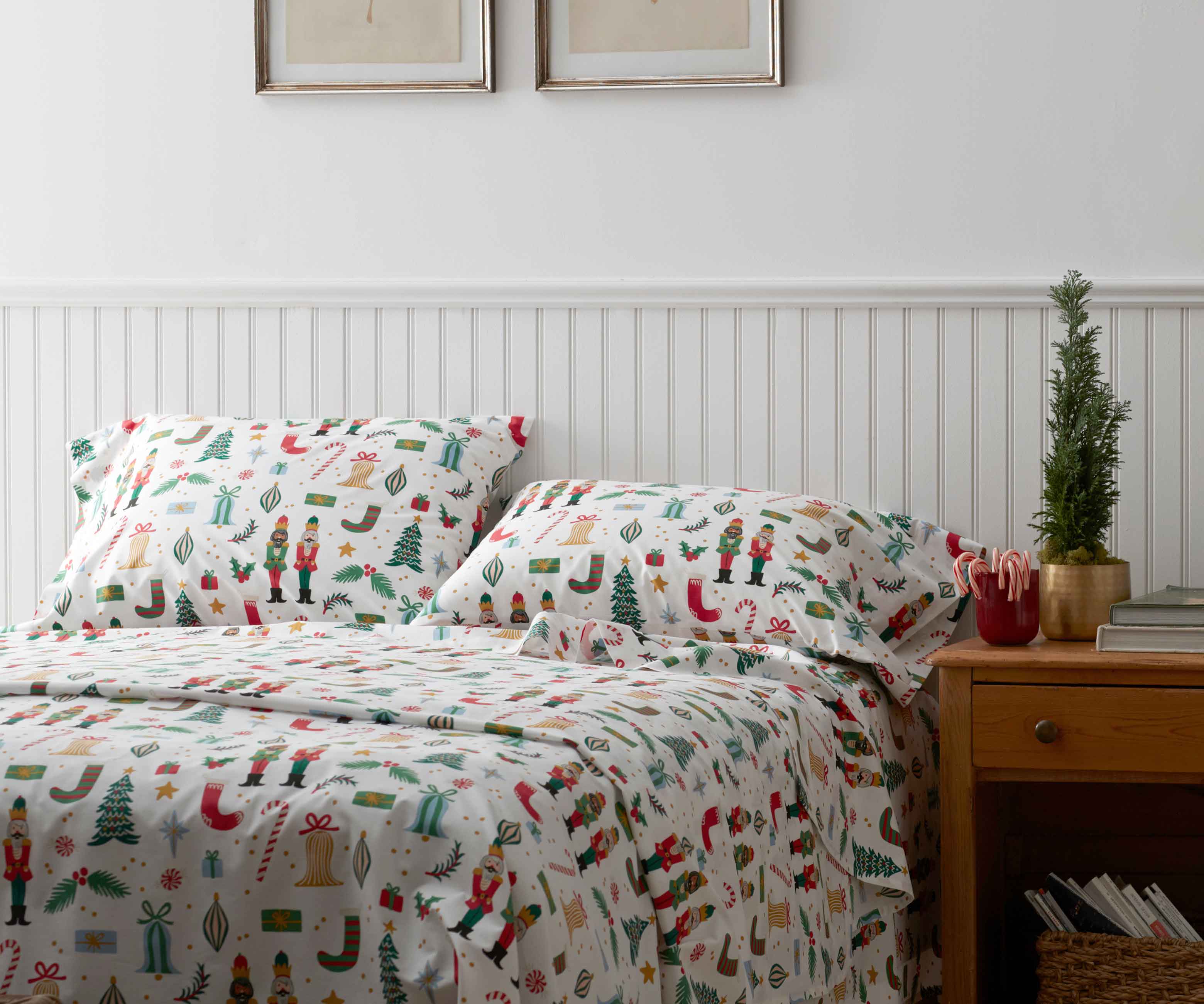 Percale Fitted Sheet - Nutcracker
