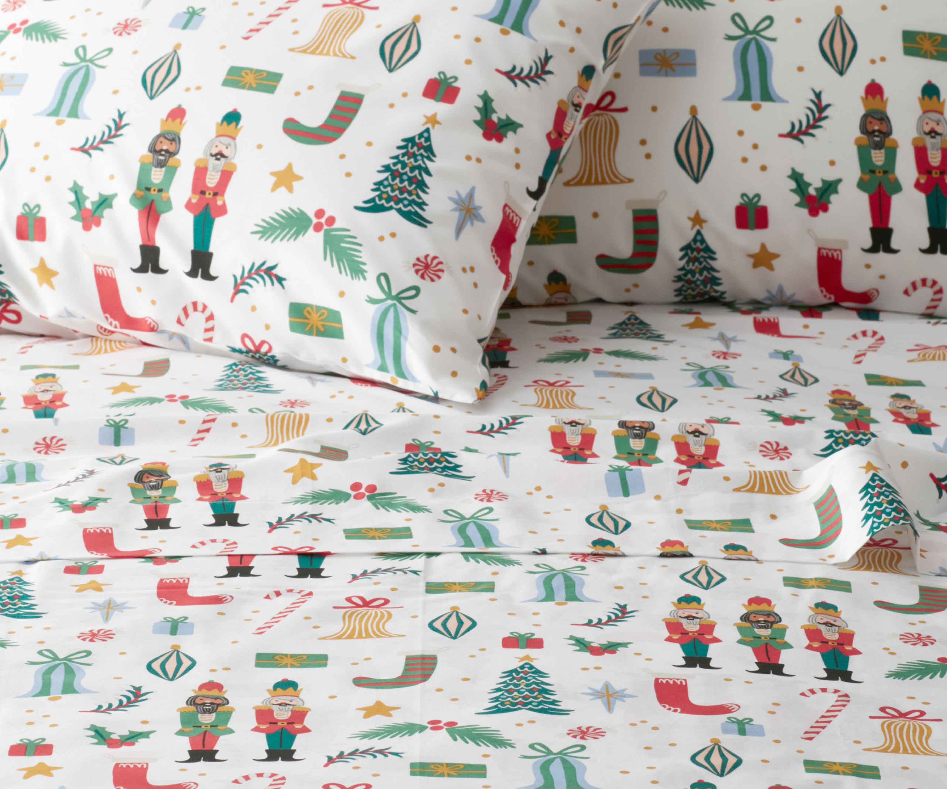 Percale Fitted Sheet - Nutcracker