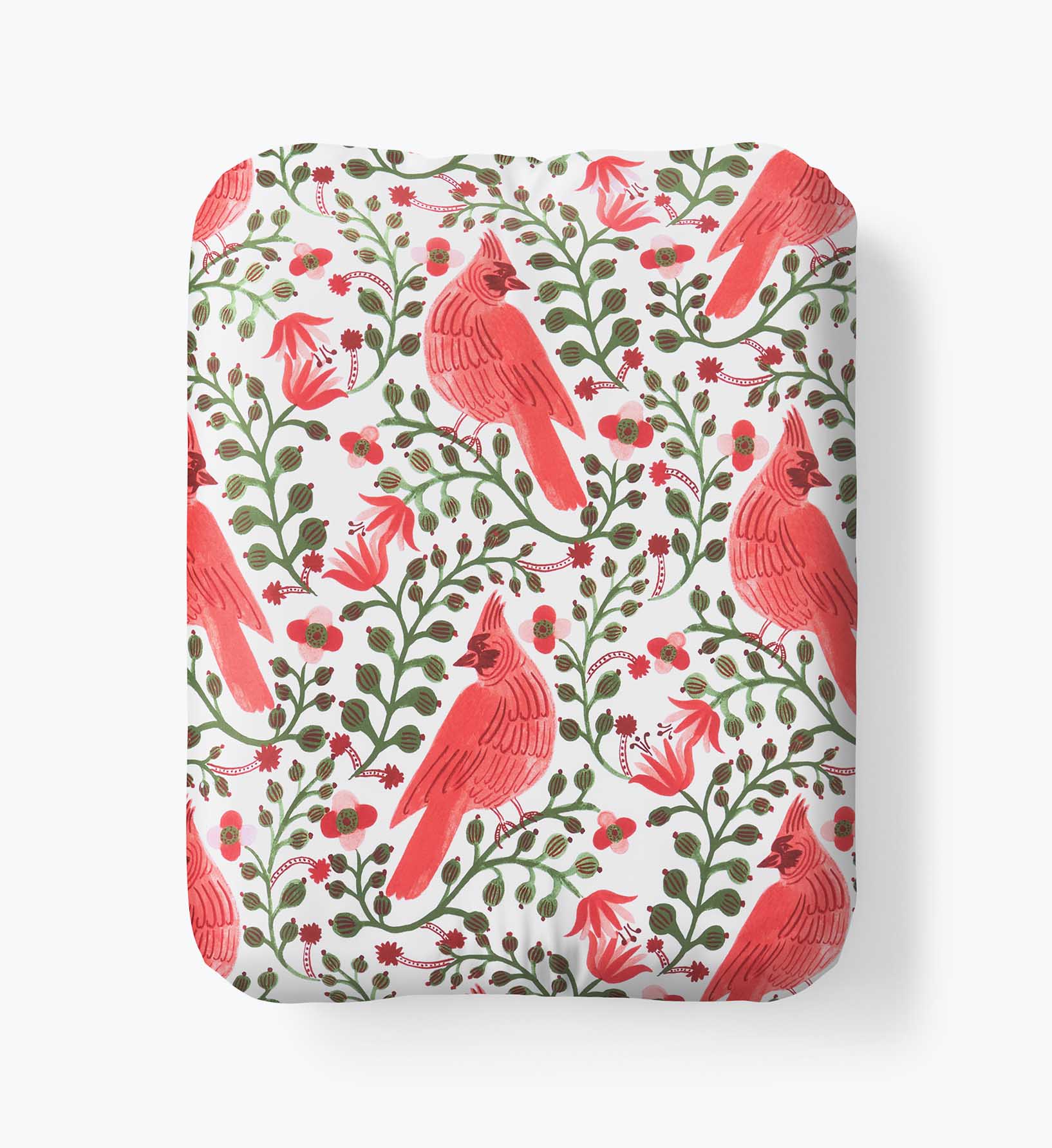 Percale Fitted Sheet - Cardinals