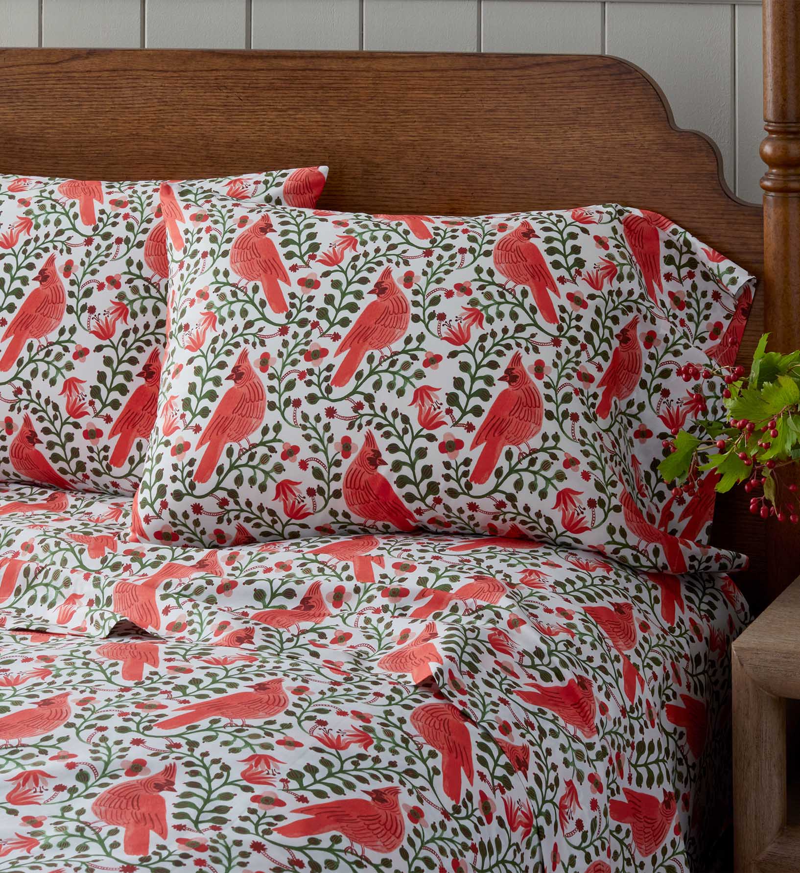 Percale Pillowcases - Cardinals