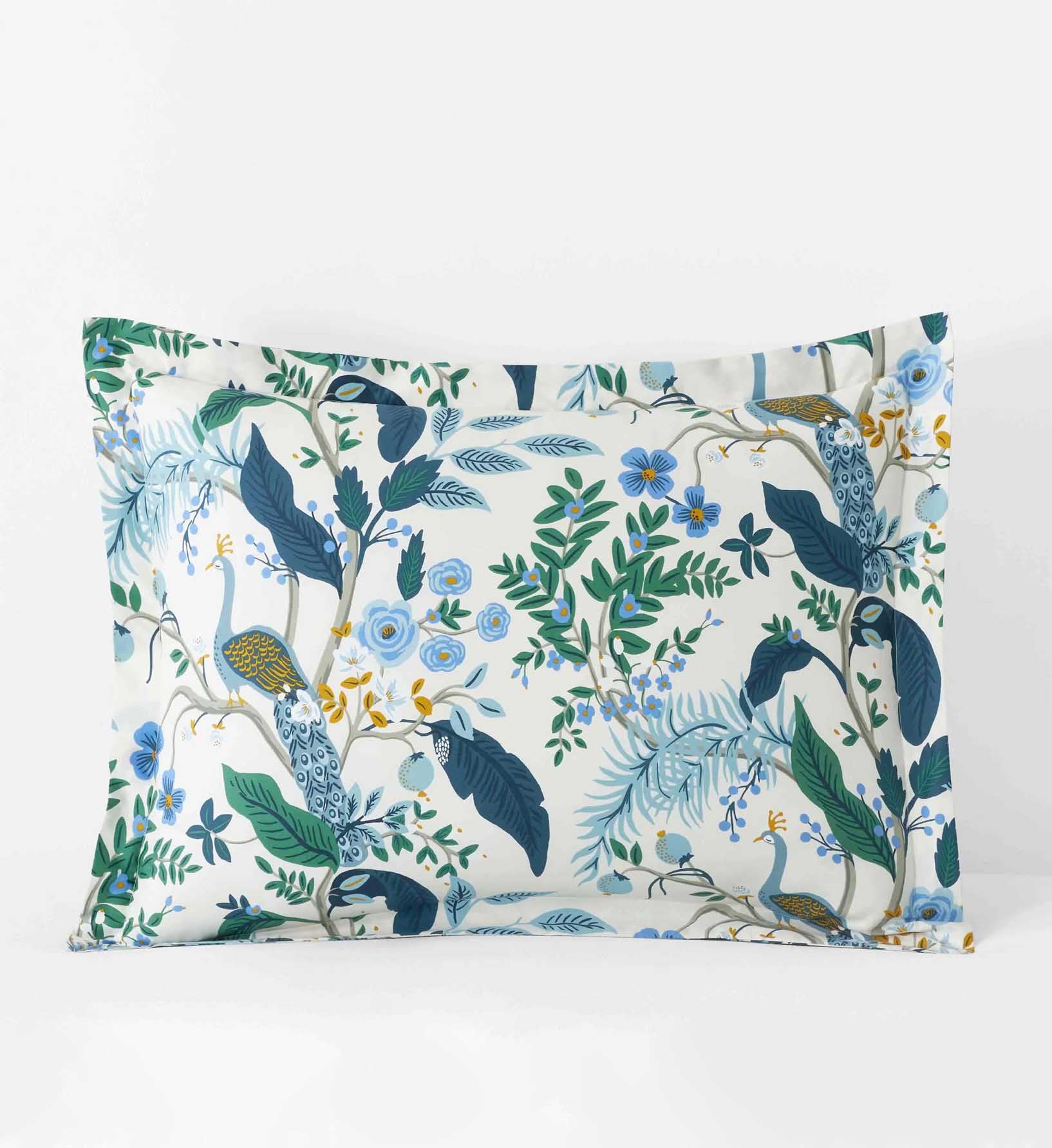 Sateen Sham - Peacock Ivory