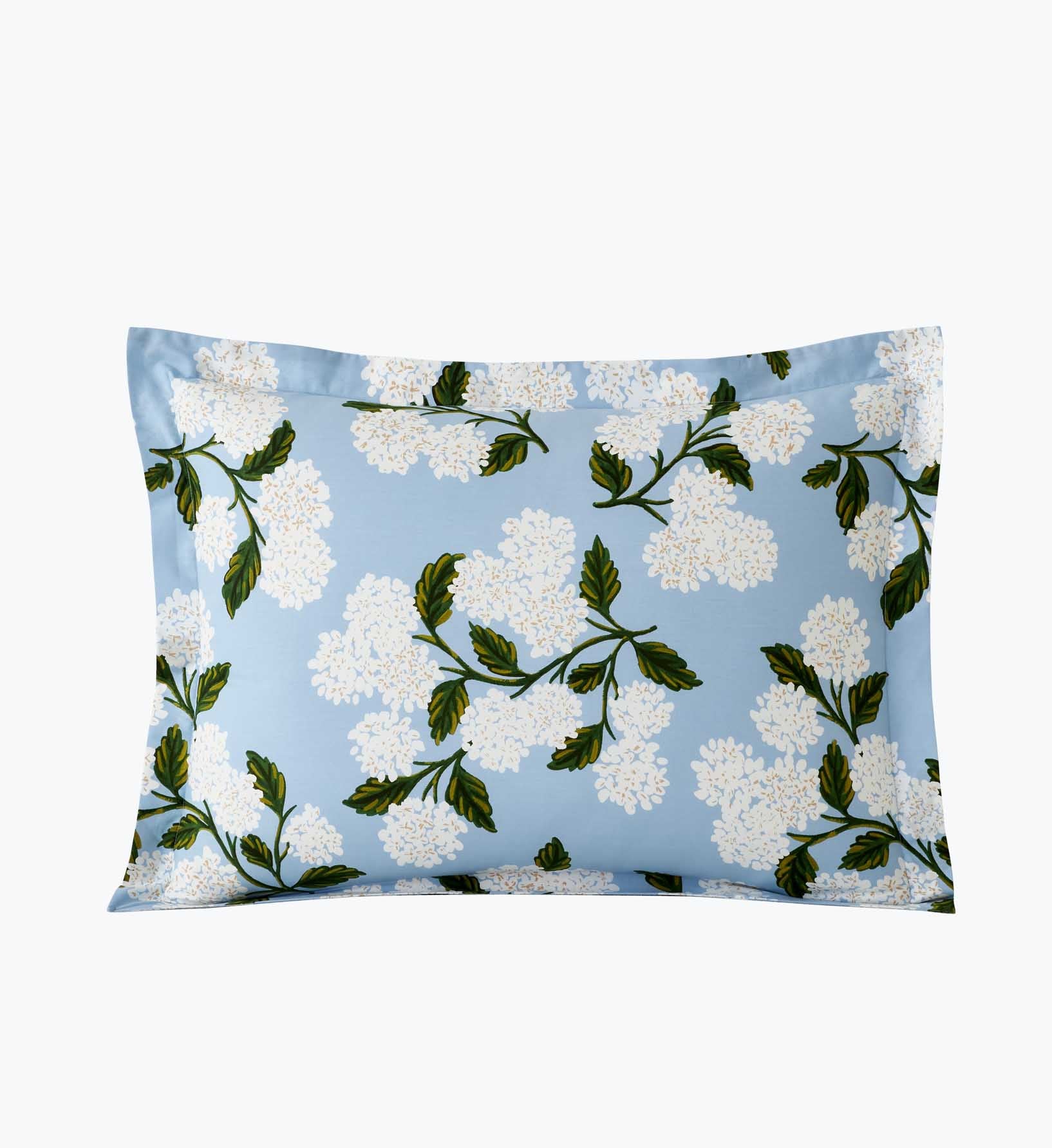 Percale Sham - Hydrangea
