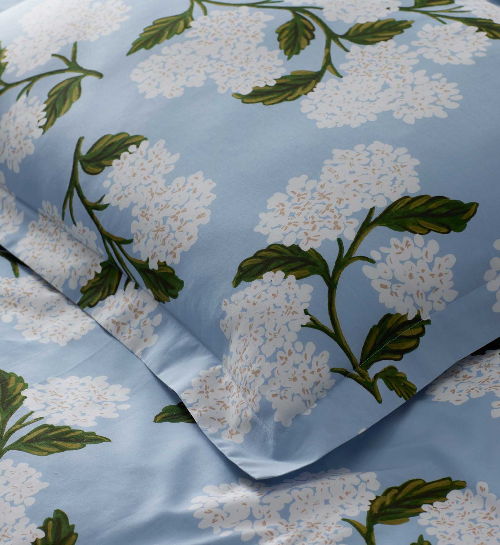 Percale Sham - Hydrangea