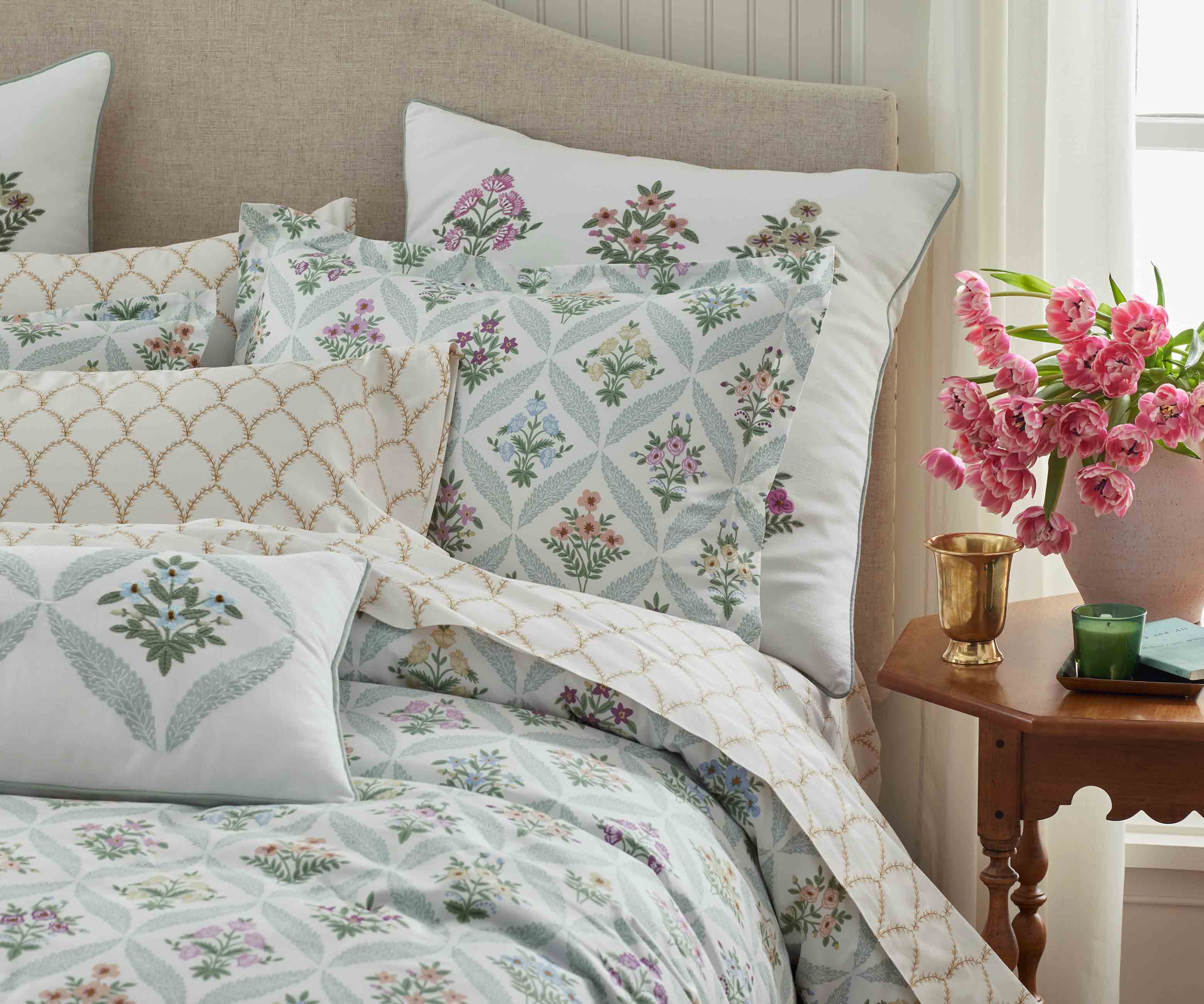 Sateen Sham - Estee Garden