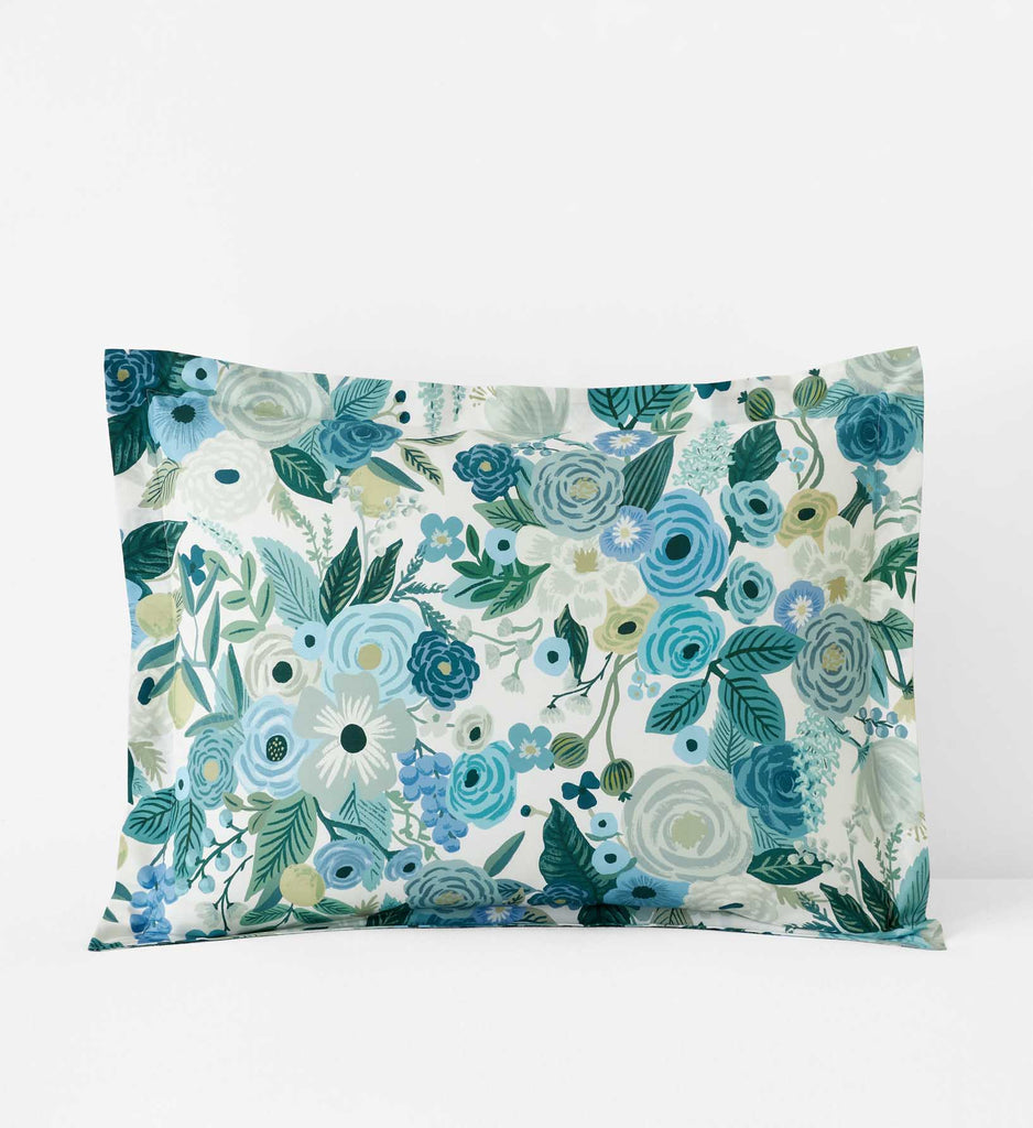 Garden Party Blue Percale Sham | Rifle Paper Co.