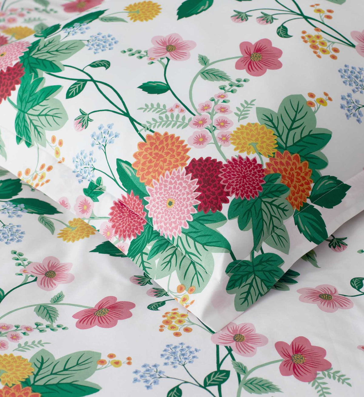 Dahlia Percale Sham – Floral Bedding | Rifle Paper Co.