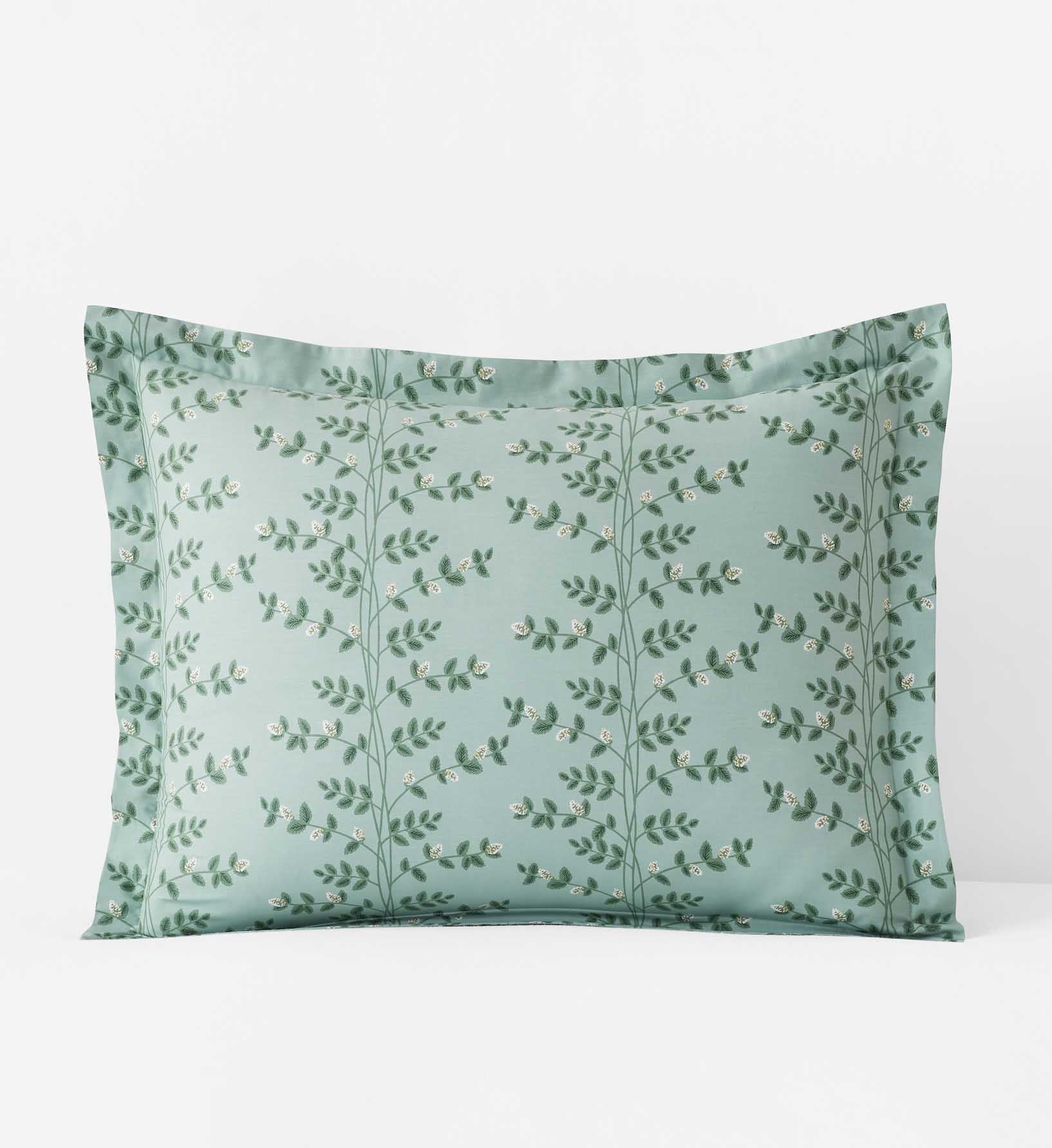 Percale Sham - Climbing Vines Sage