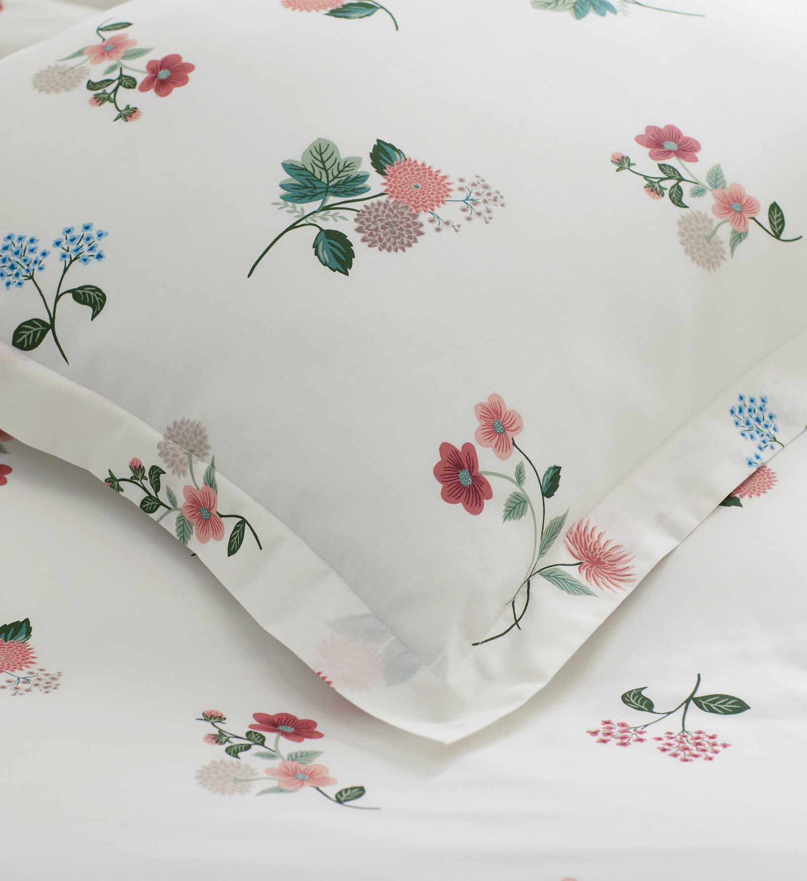 Percale Sham - Ditsy Dahlia Ivory