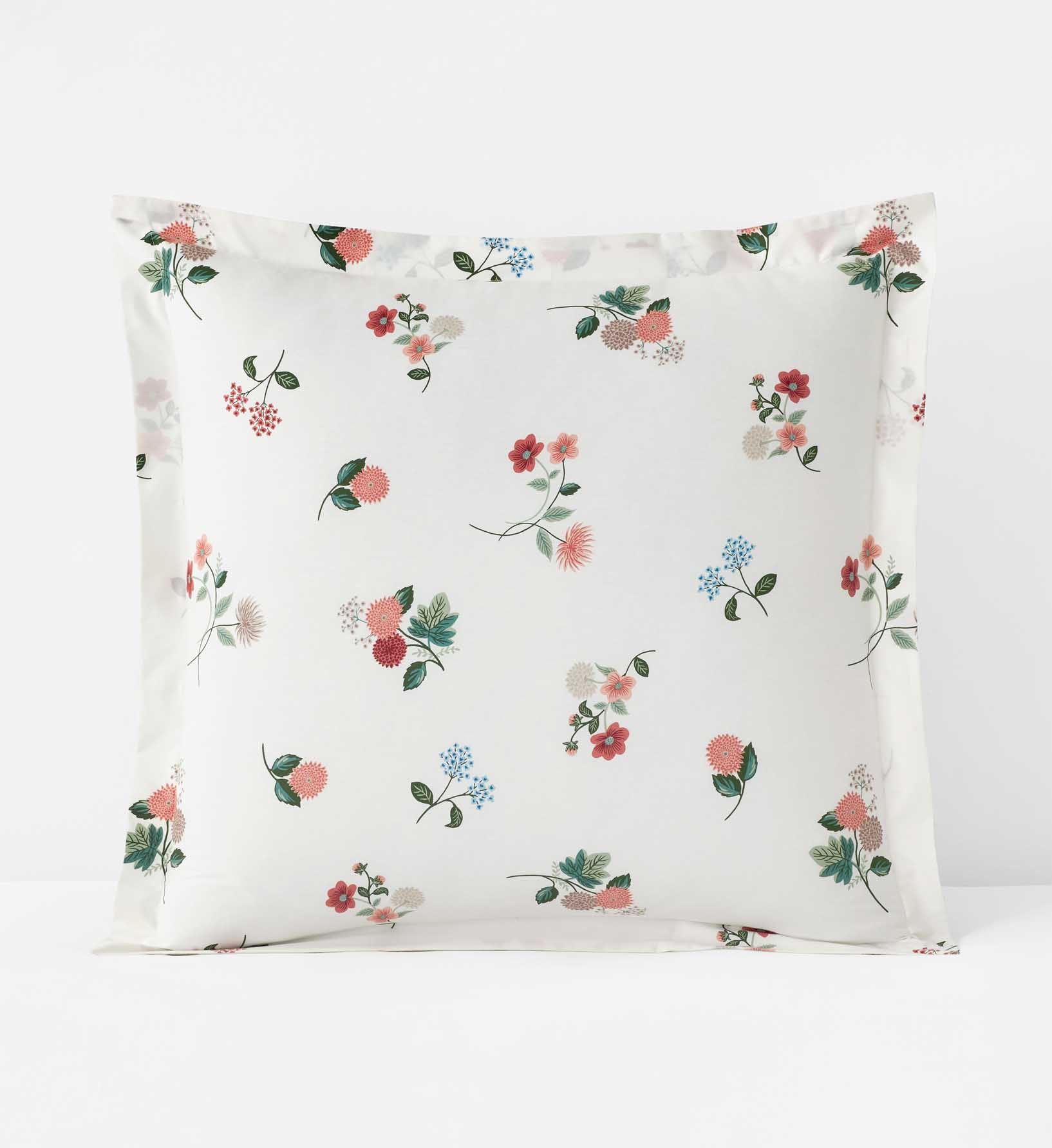 Percale Sham - Ditsy Dahlia Ivory