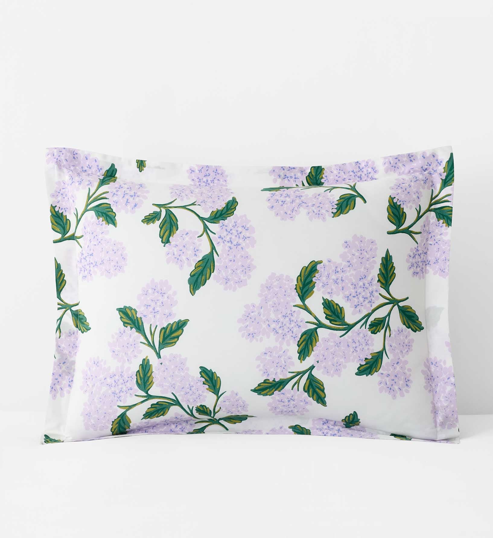 Percale Sham - Hydrangea Lilac