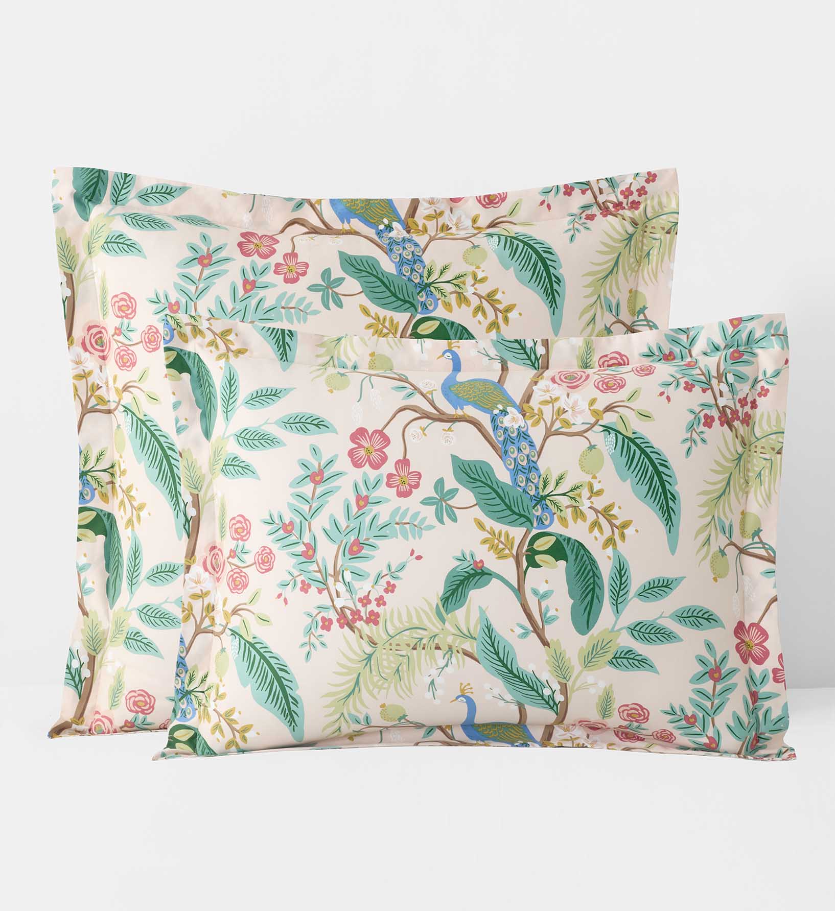 Sateen Sham - Peacock Blush