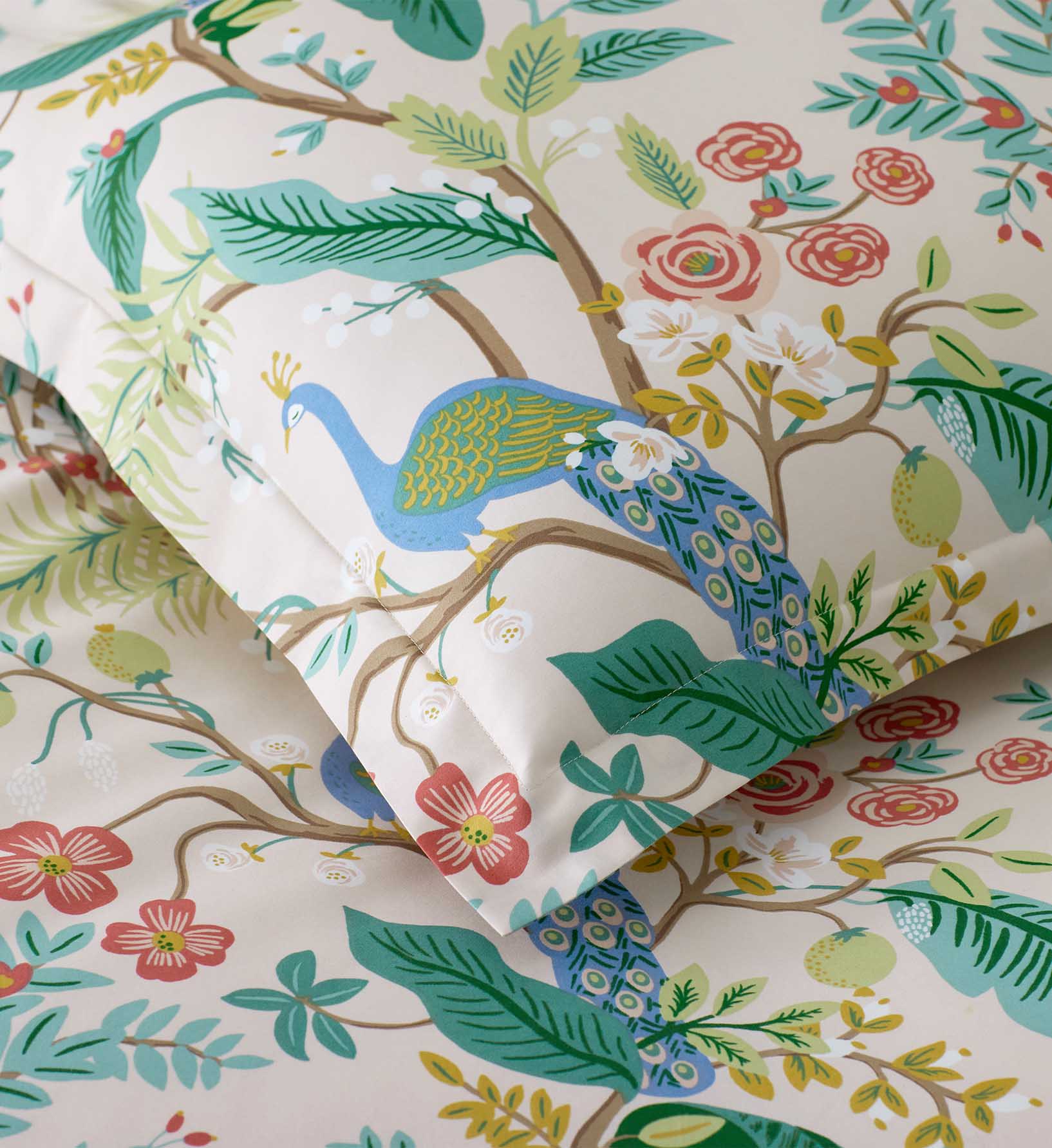 Sateen Sham - Peacock Blush