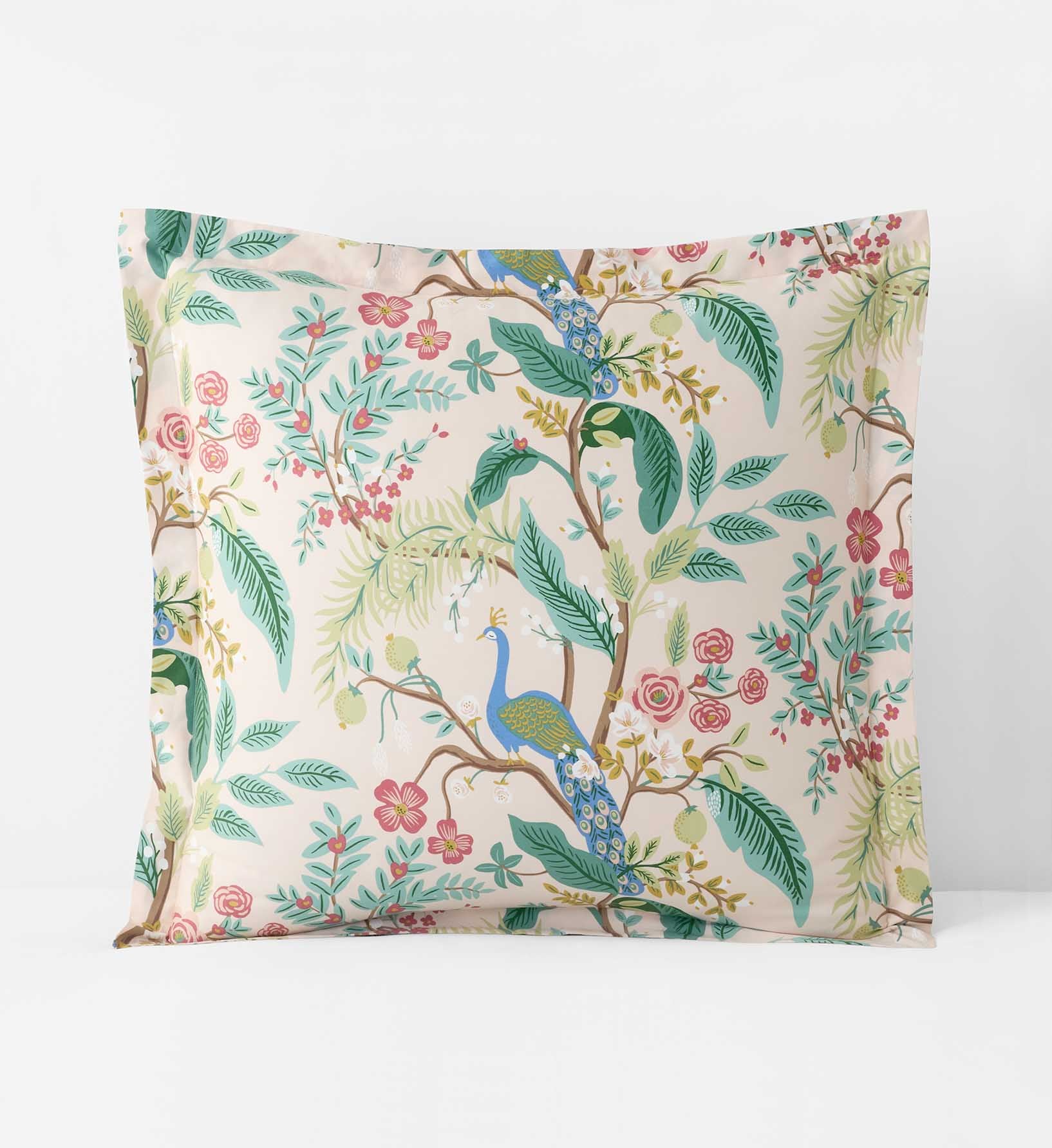 Sateen Sham - Peacock Blush