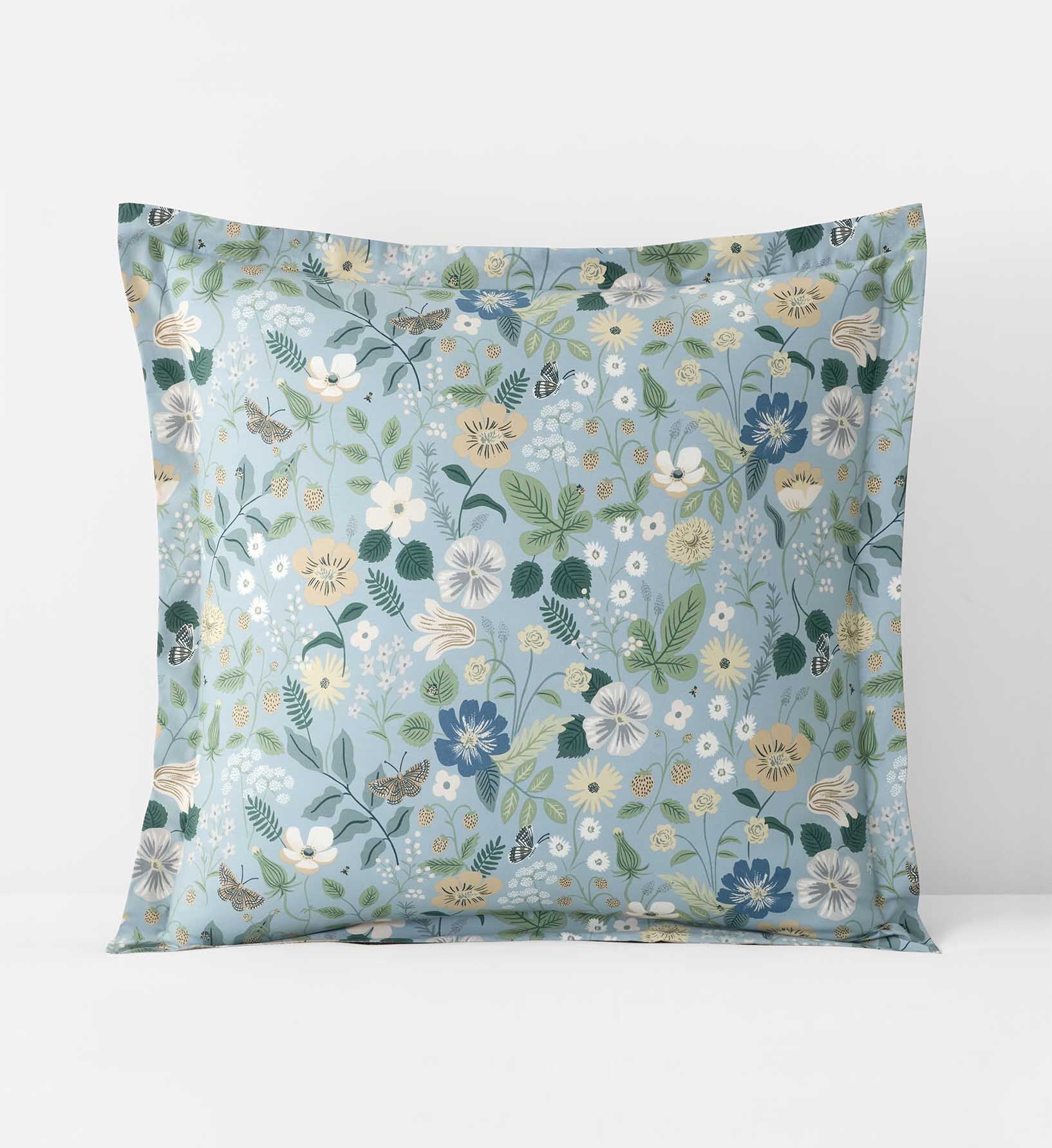 Percale Sham - Strawberry Fields Slate