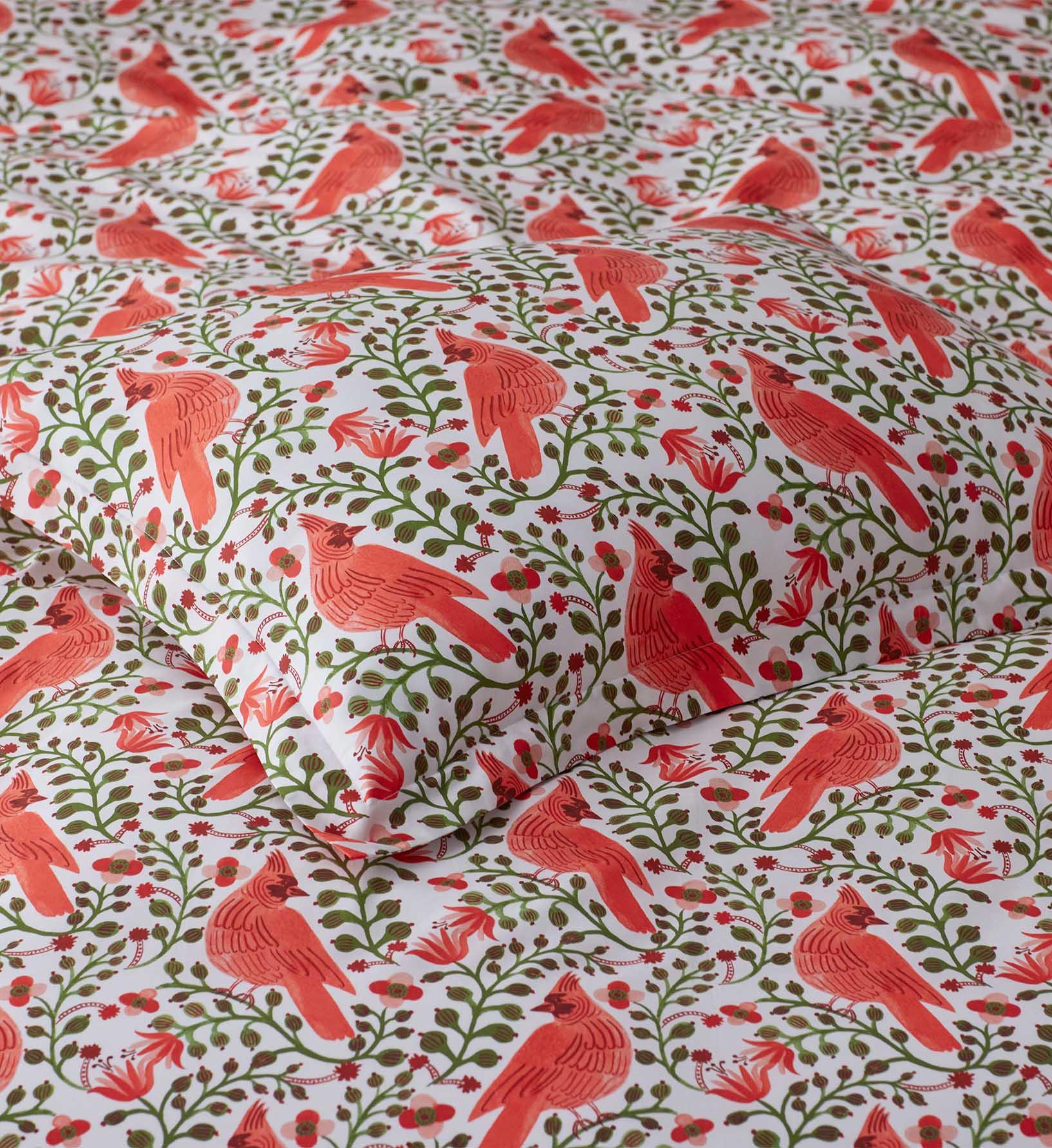 Percale Sham - Cardinals