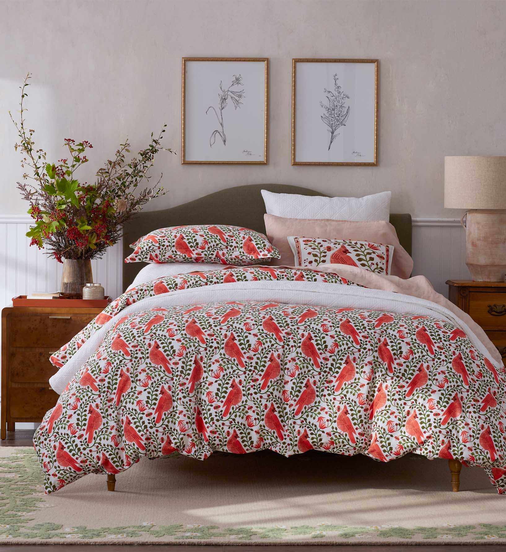 Percale Sham - Cardinals