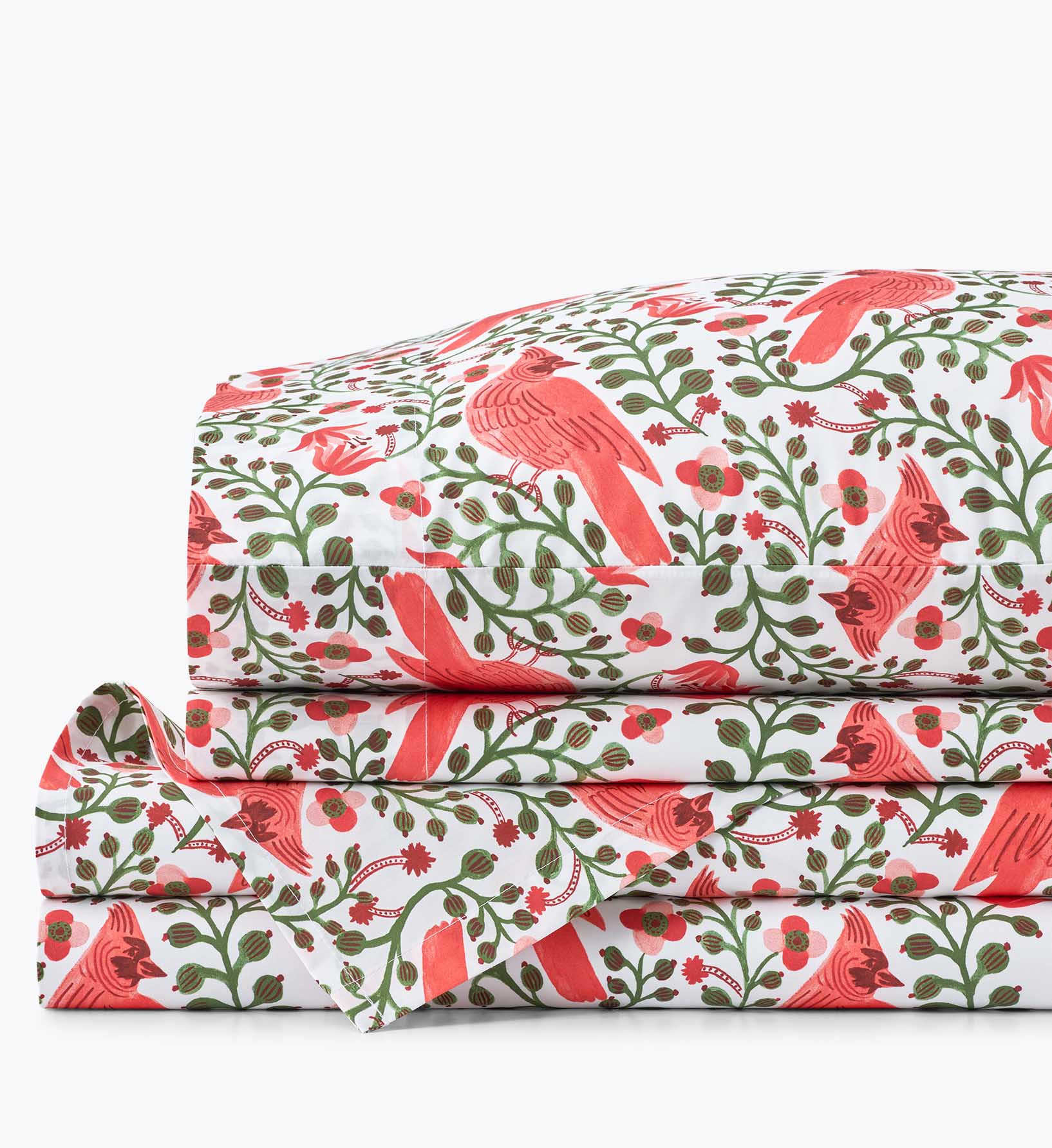 Percale Sheet Set - Cardinals
